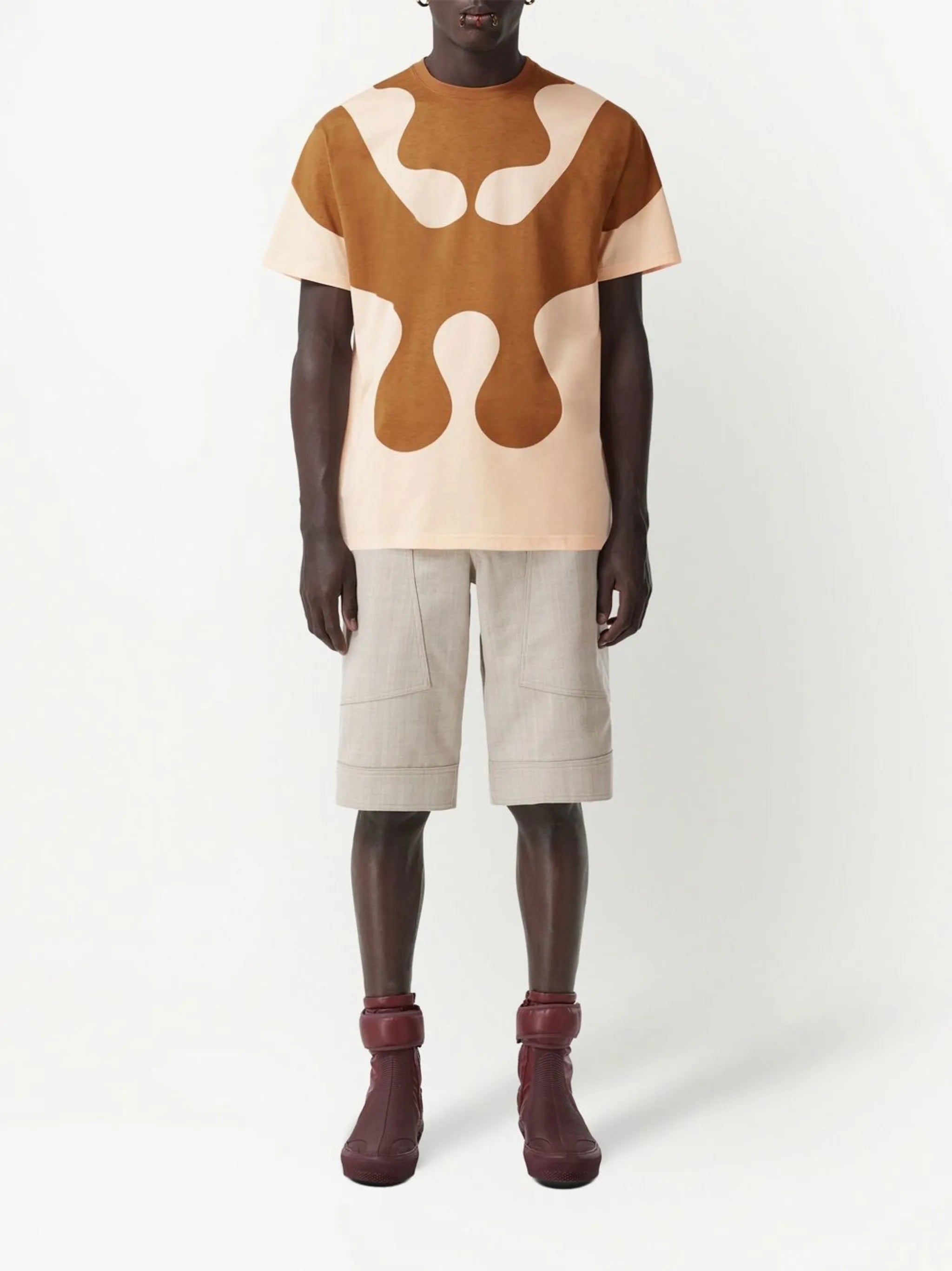 abstract print T-shirt