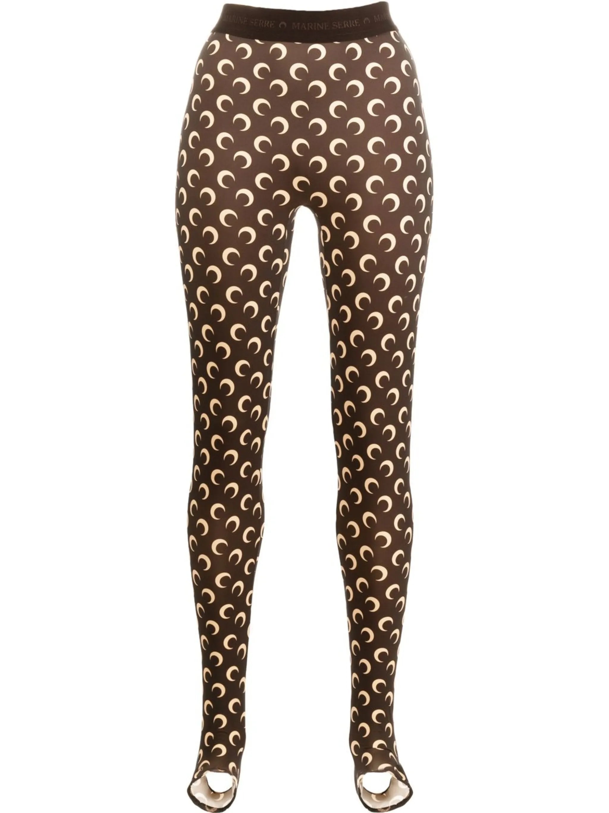 Fuseaux crescent moon-print stirrup leggings