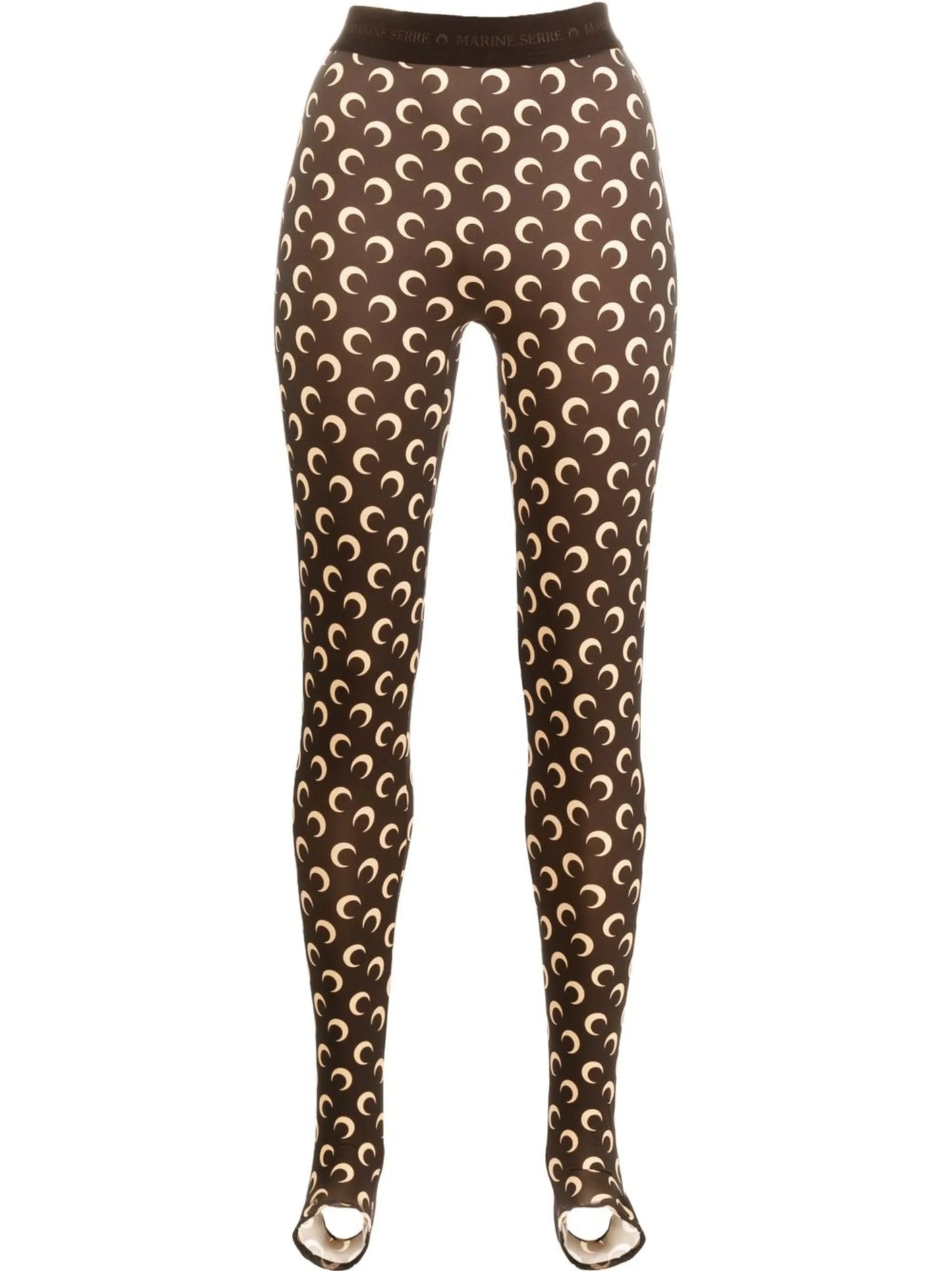 Fuseaux crescent moon-print stirrup leggings