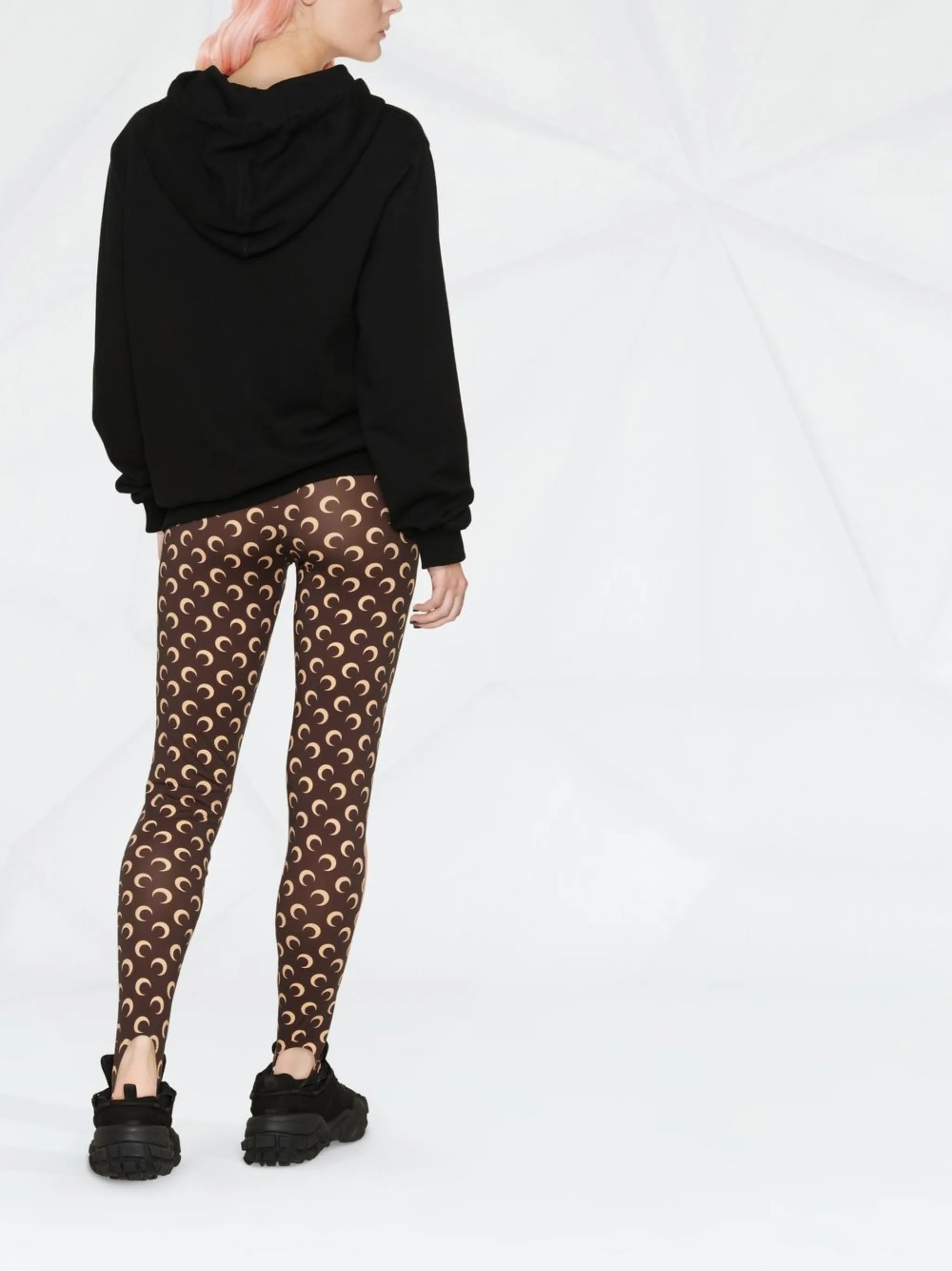 Fuseaux crescent moon-print stirrup leggings