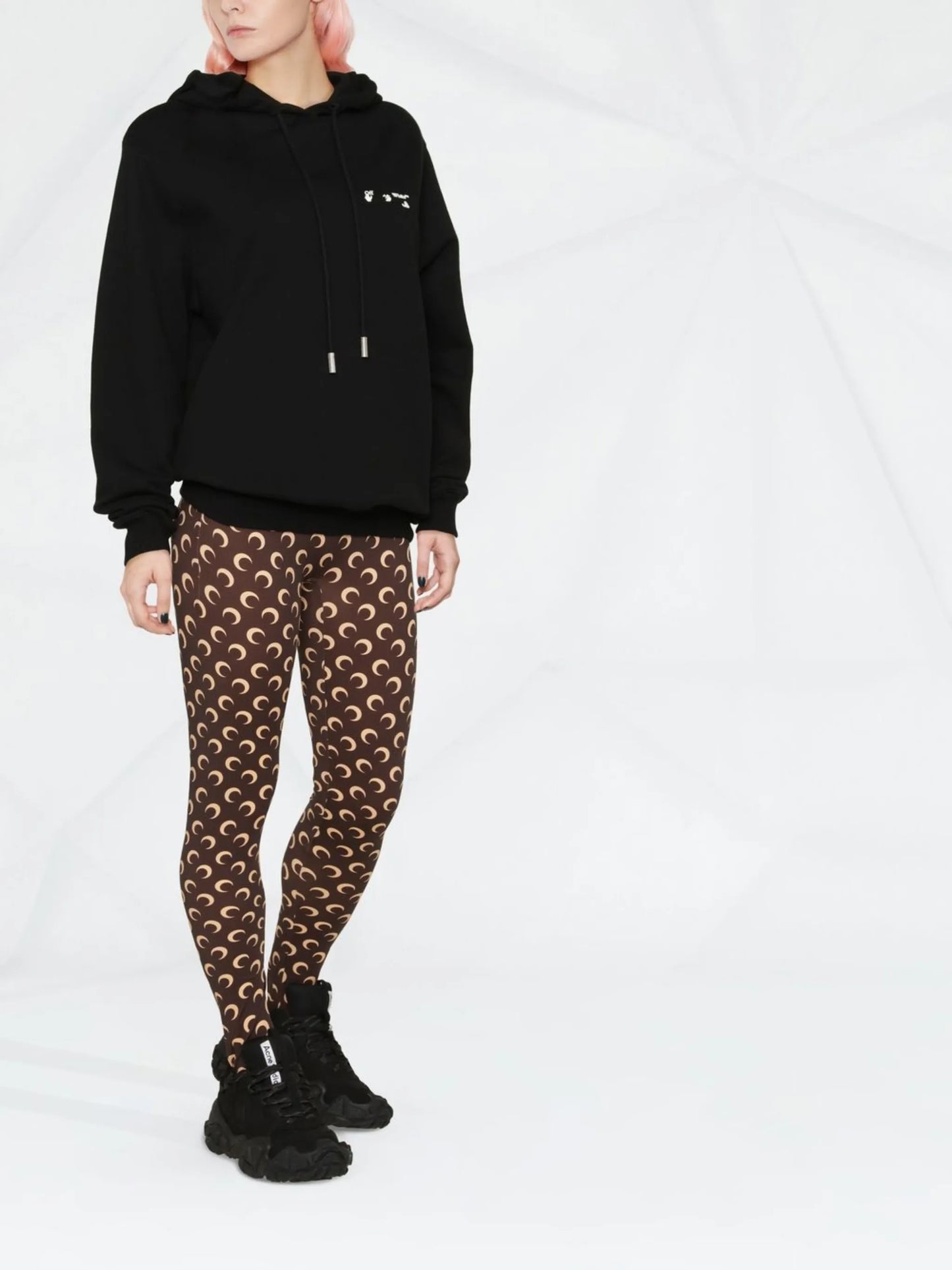 Fuseaux crescent moon-print stirrup leggings