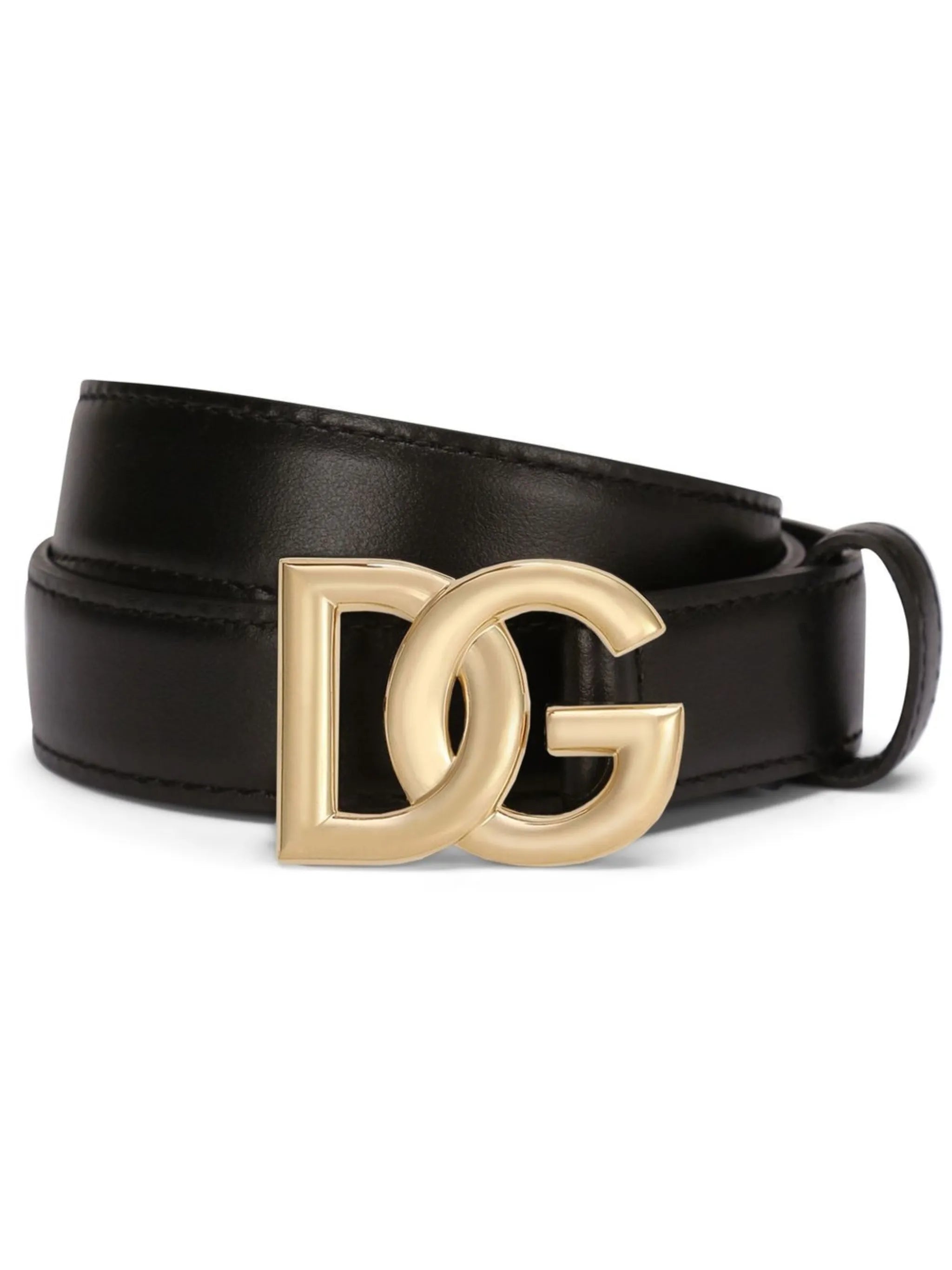 calfskin belt with logo
