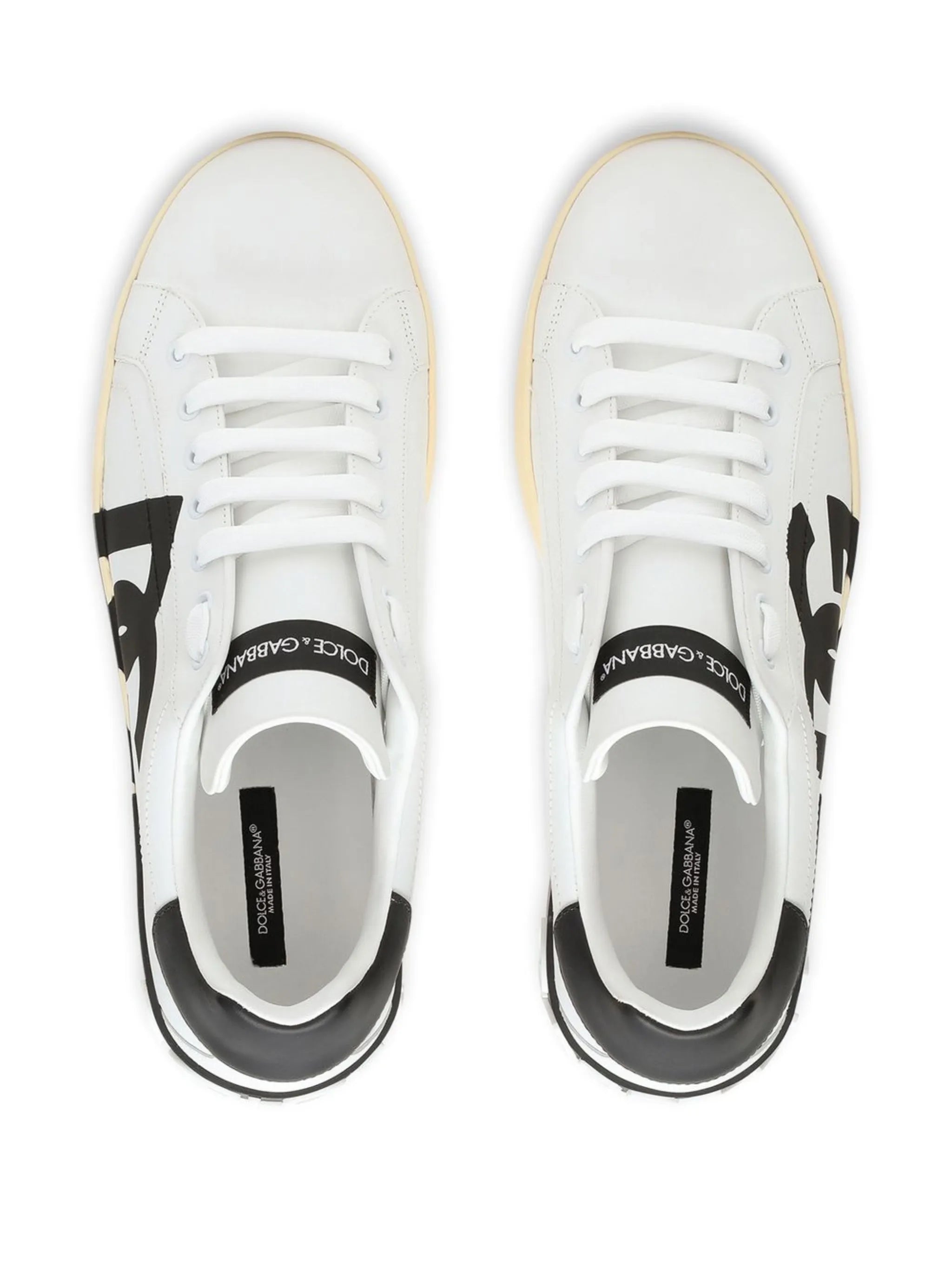 Portofino logo-print leather sneakers