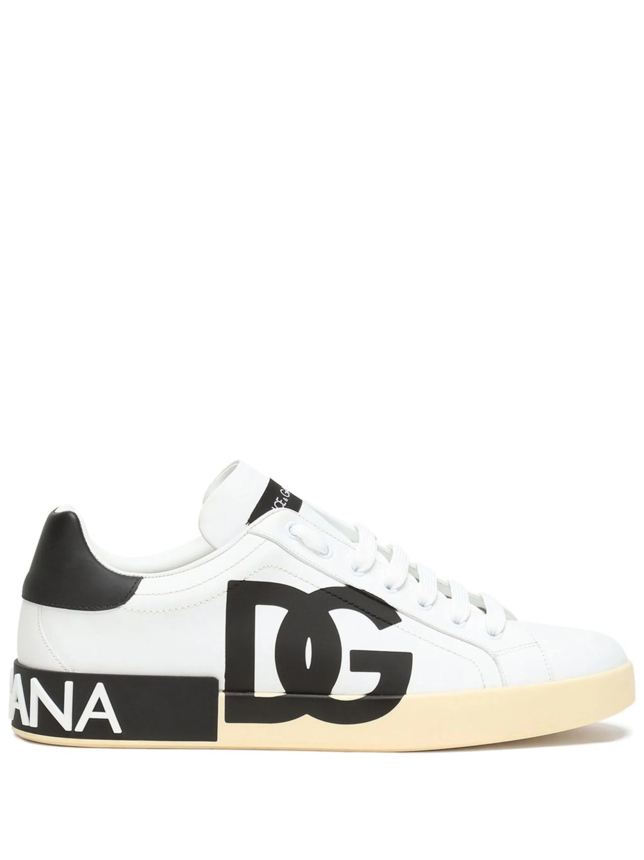 Portofino logo-print leather sneakers