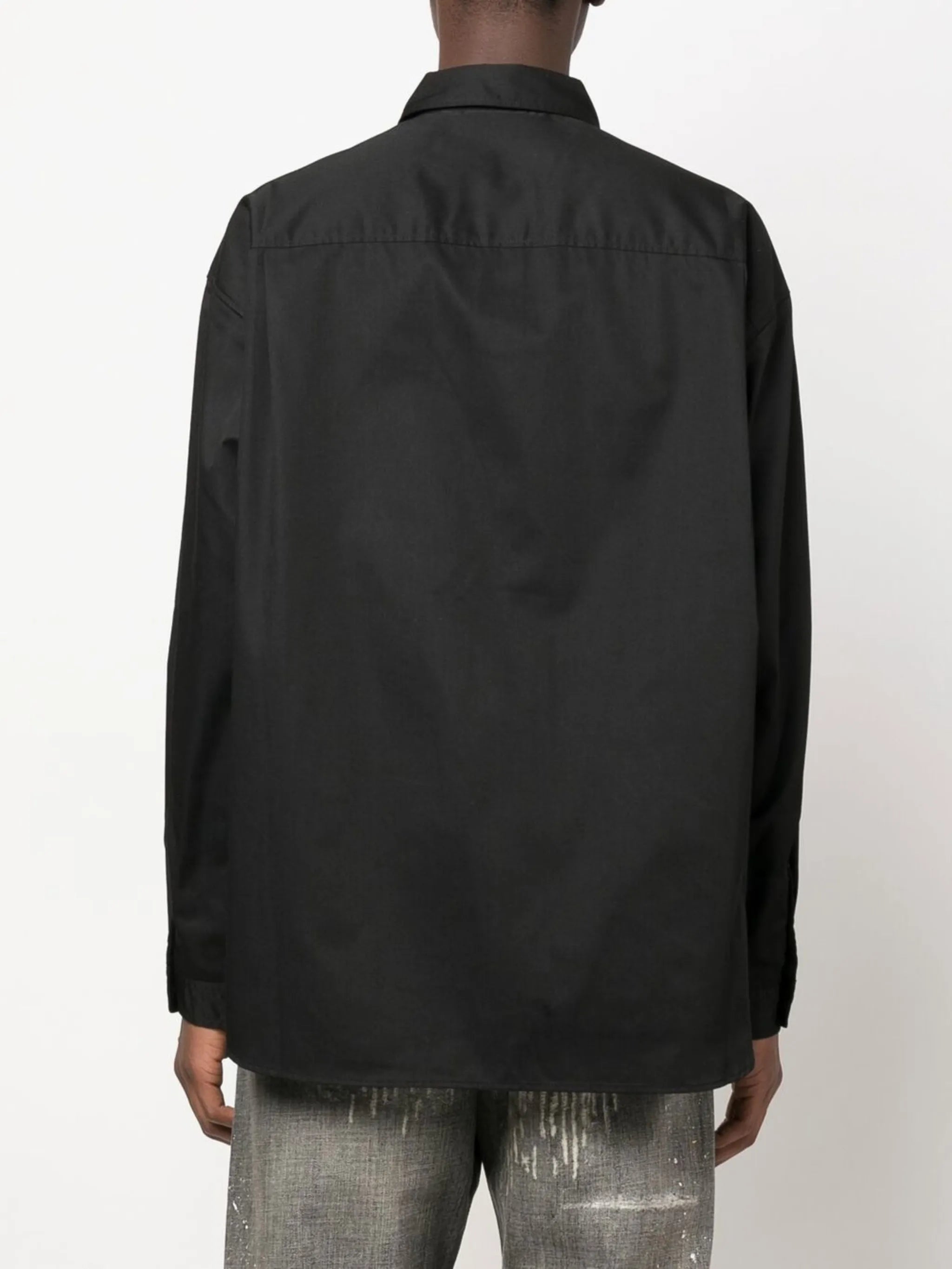 logo button-down shirt