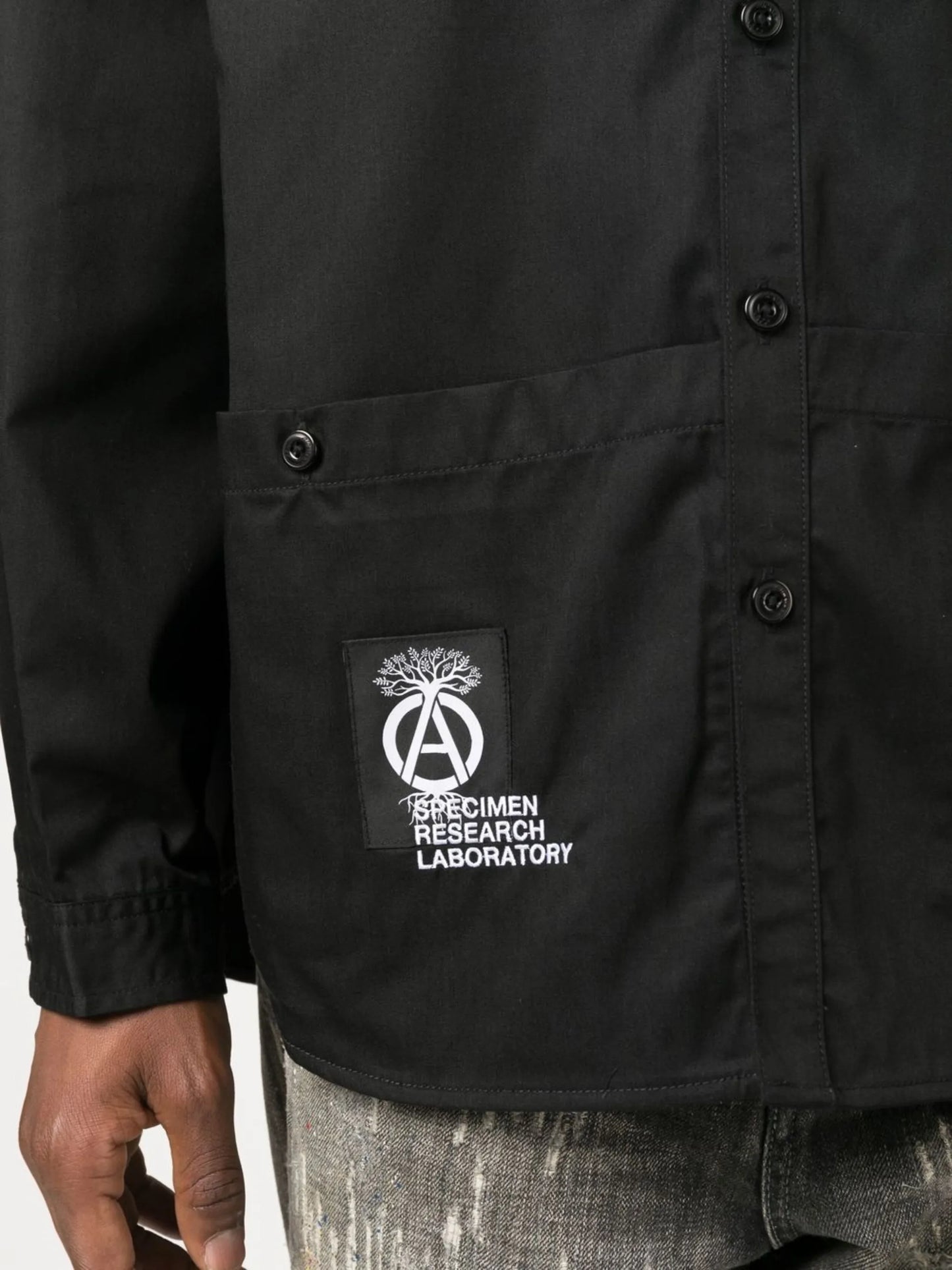 logo button-down shirt