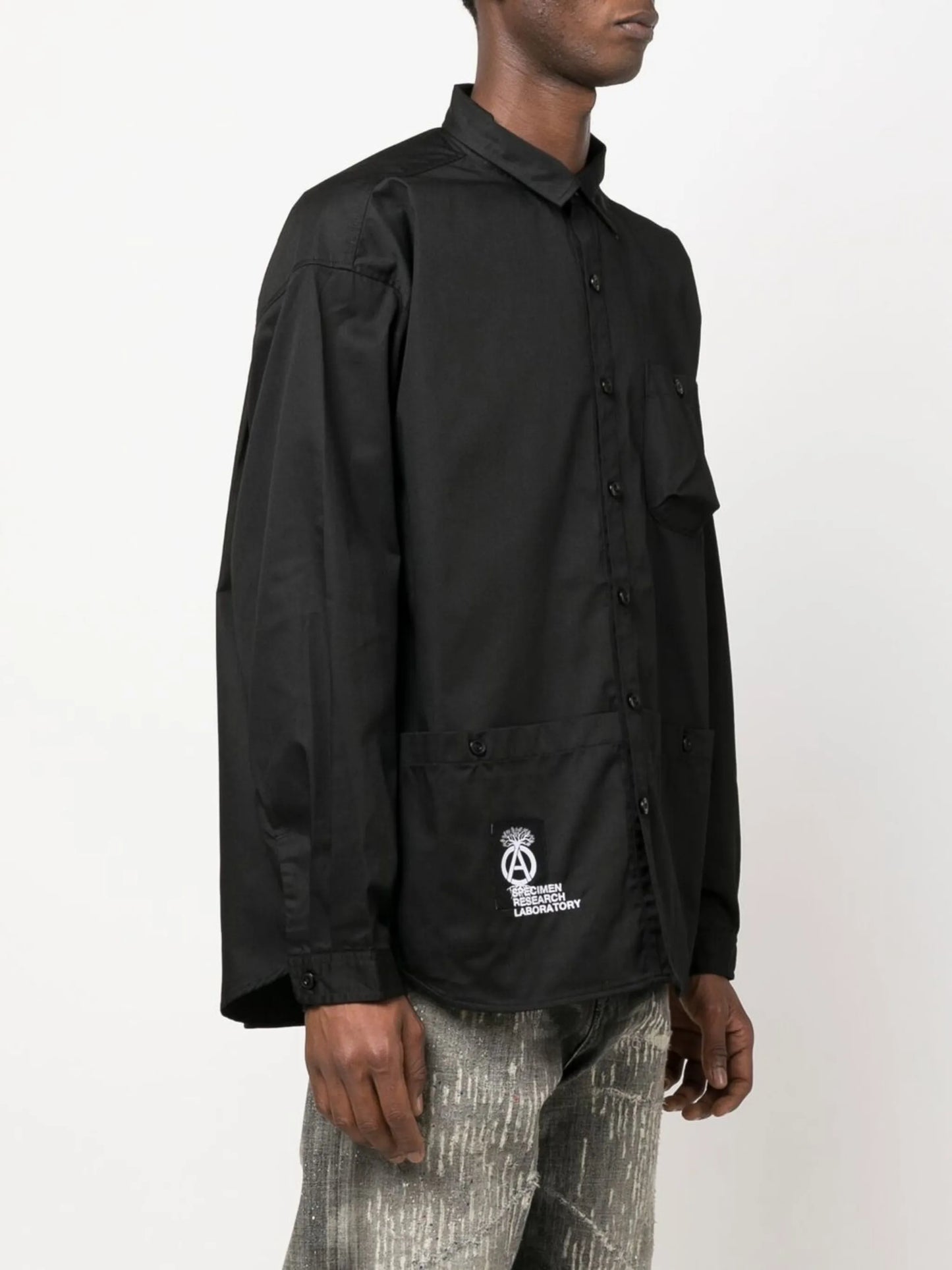logo button-down shirt