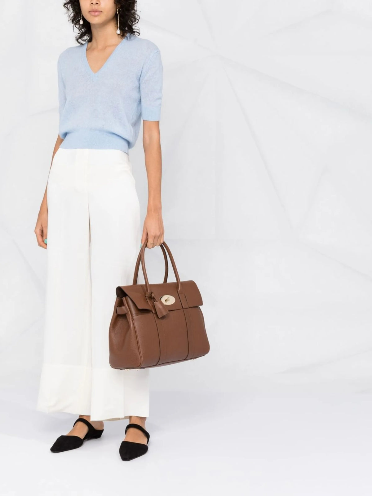 Bayswater grained-leather tote bag