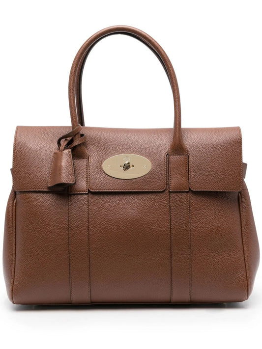 Bayswater grained-leather tote bag