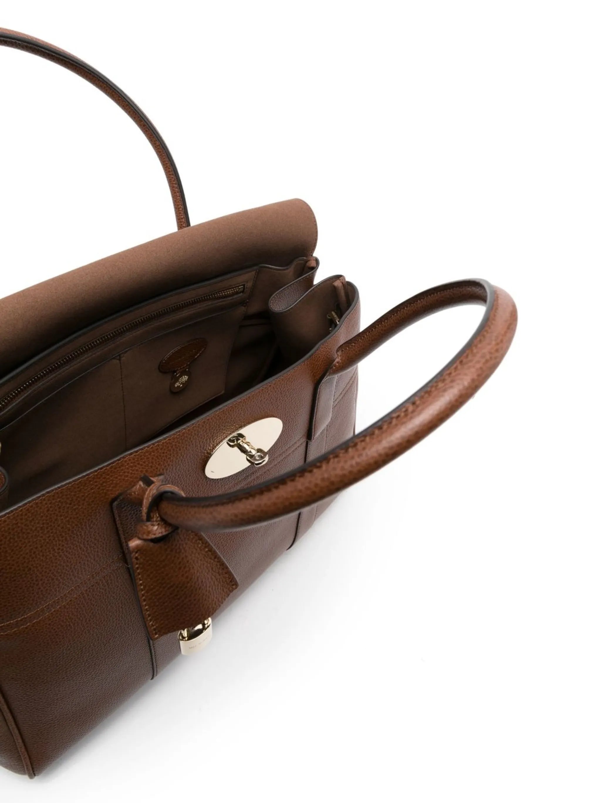 Bayswater grained-leather tote bag