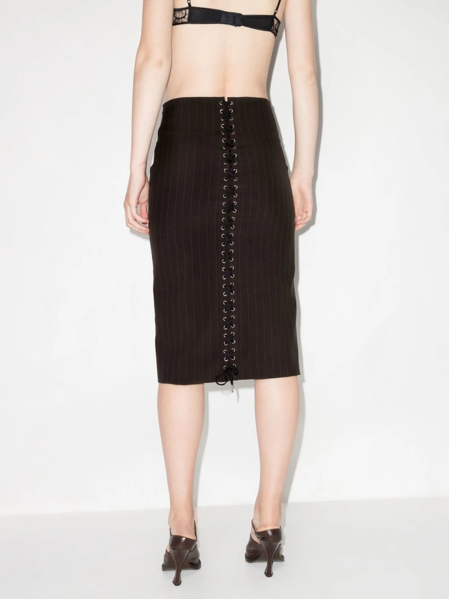 x Lotta Volkova lace-up skirt