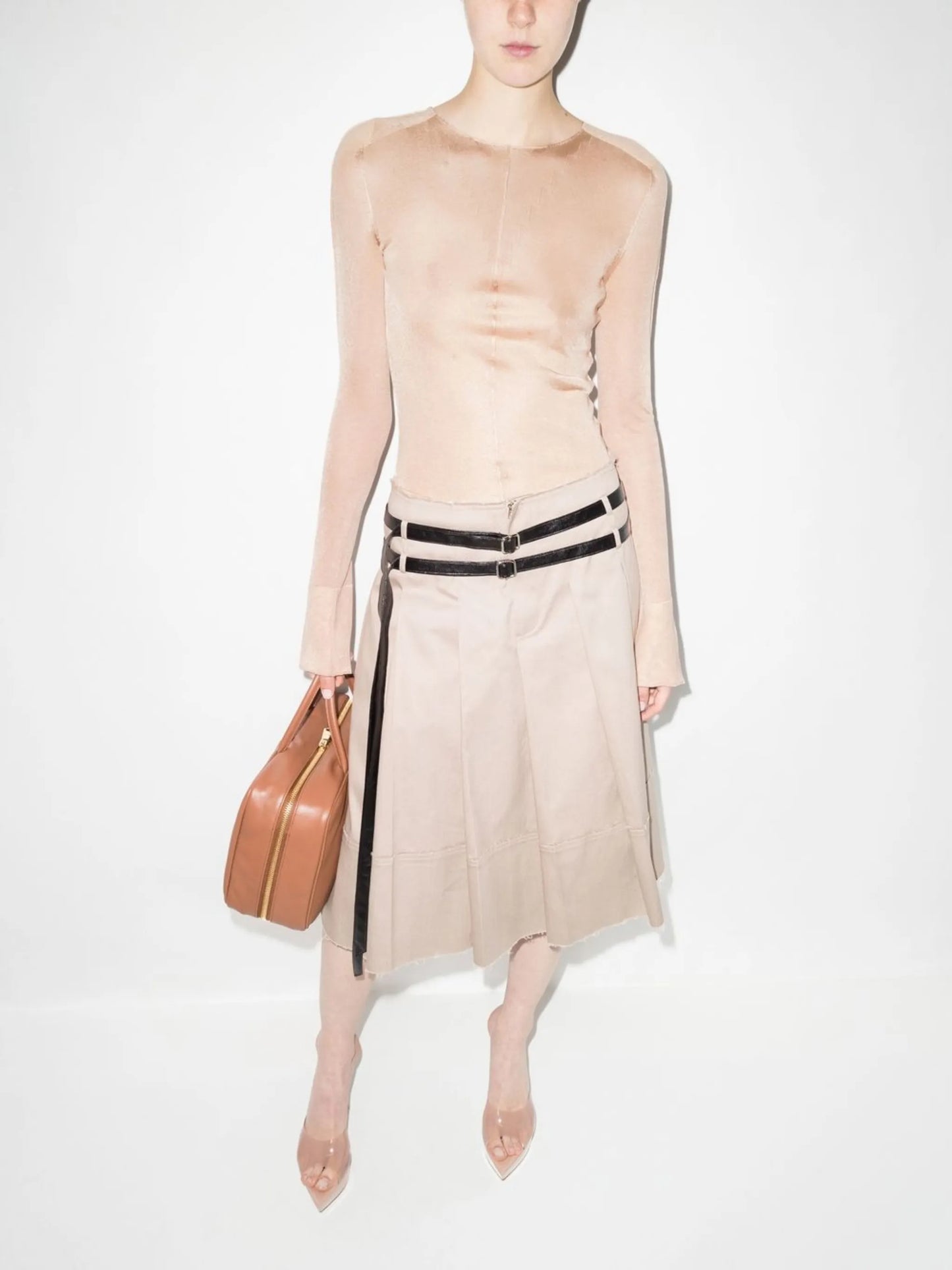 x Lotta Volkova sheer knit top