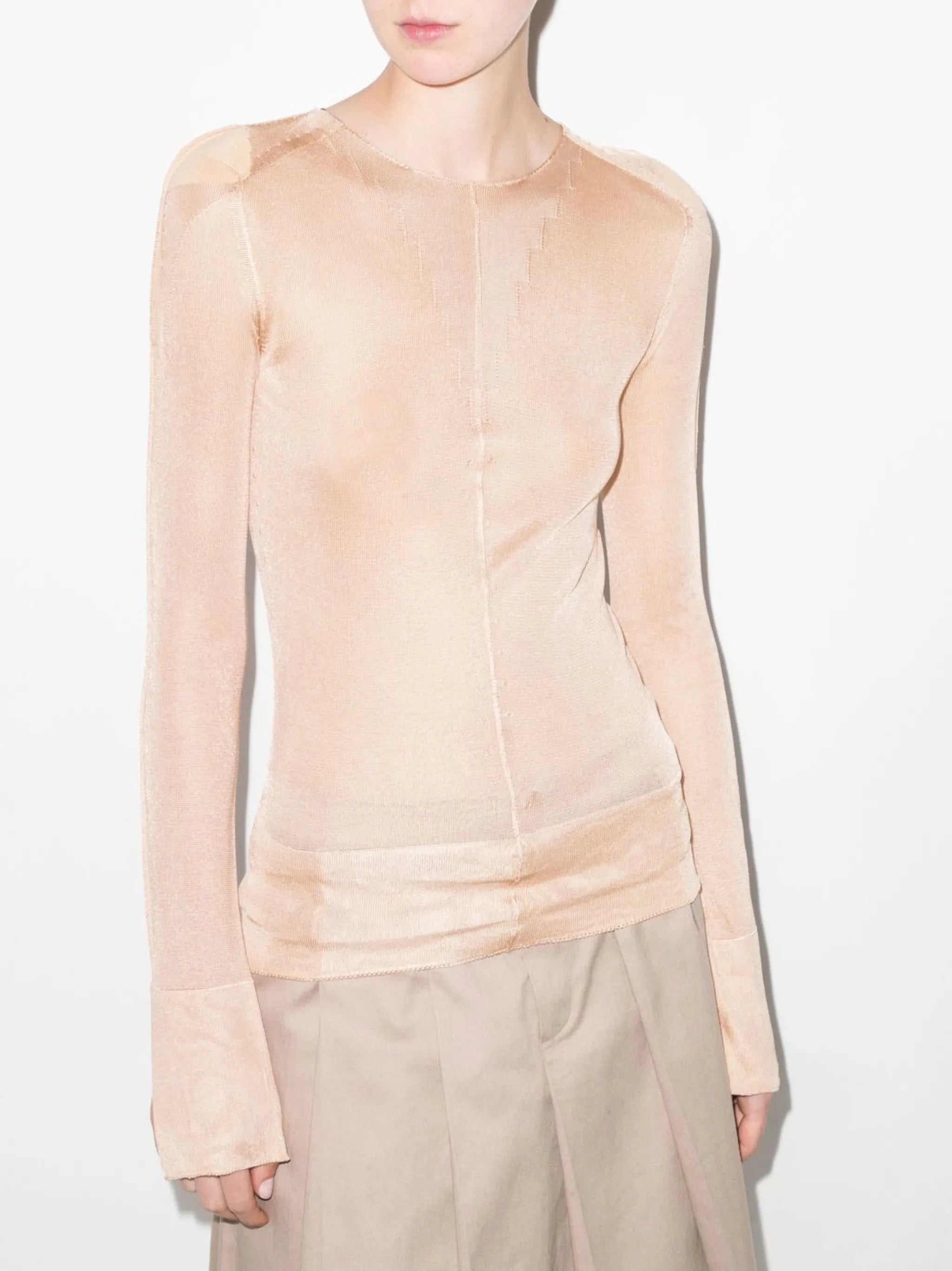 x Lotta Volkova sheer knit top