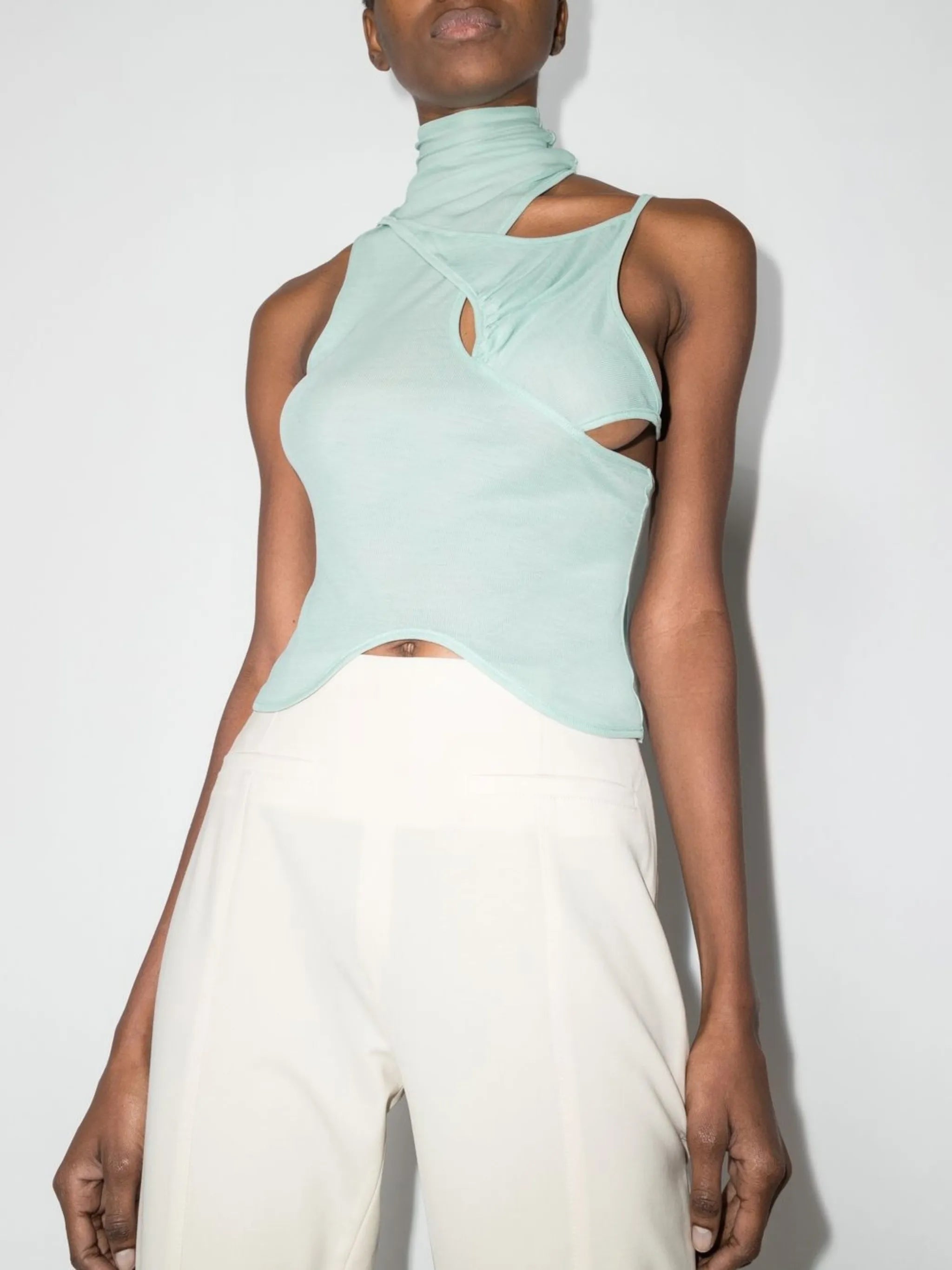 Ricky high neck vest