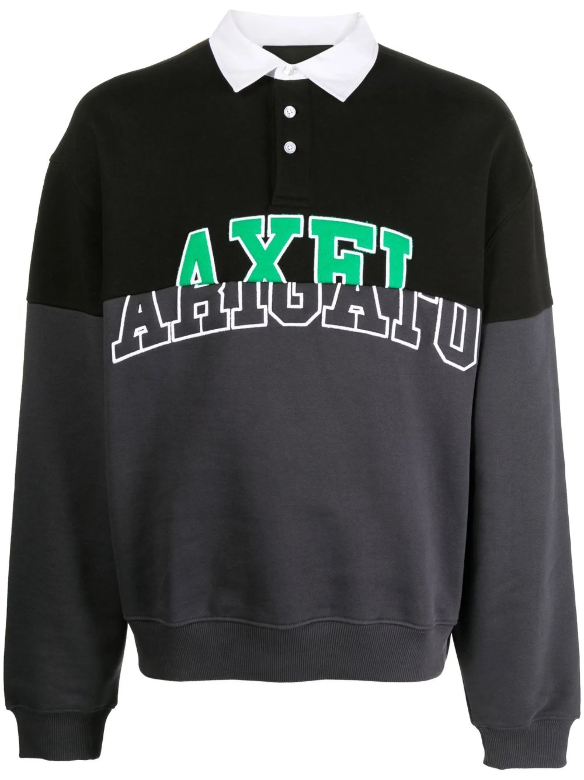 polo-collar sweatshirt