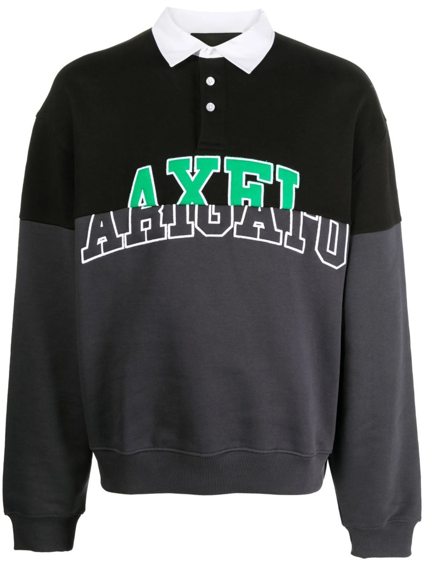 polo-collar sweatshirt