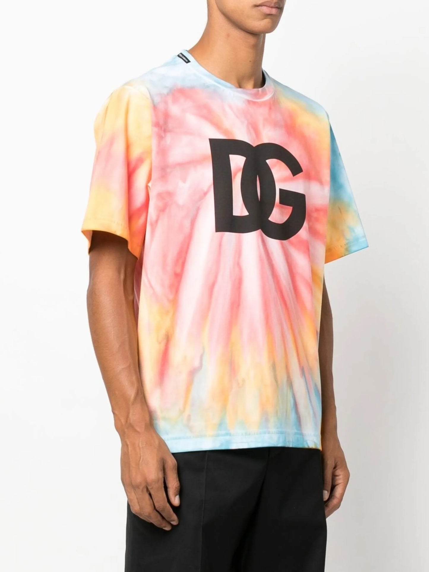 tie-dye logo-print T-shirt