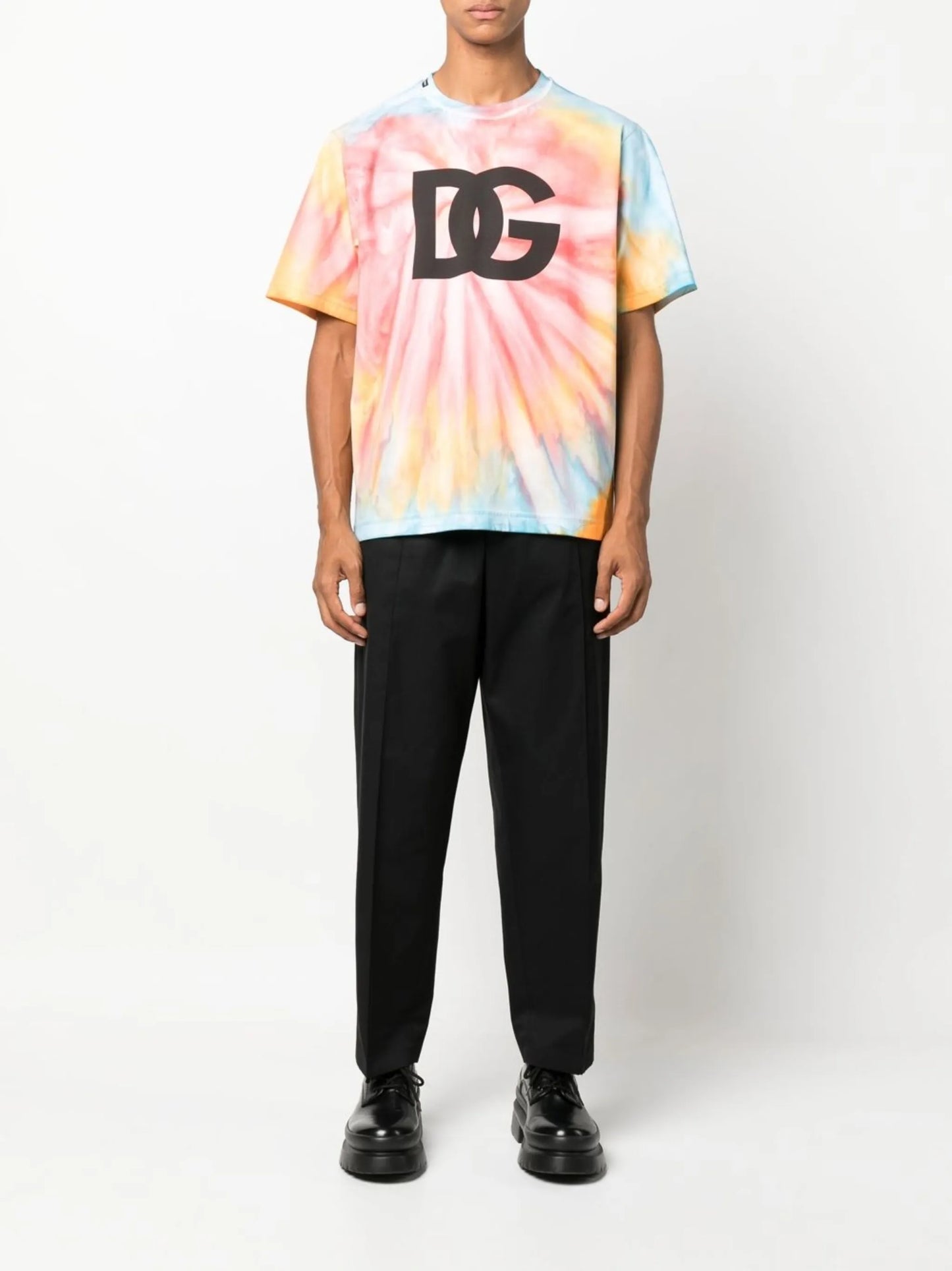 tie-dye logo-print T-shirt