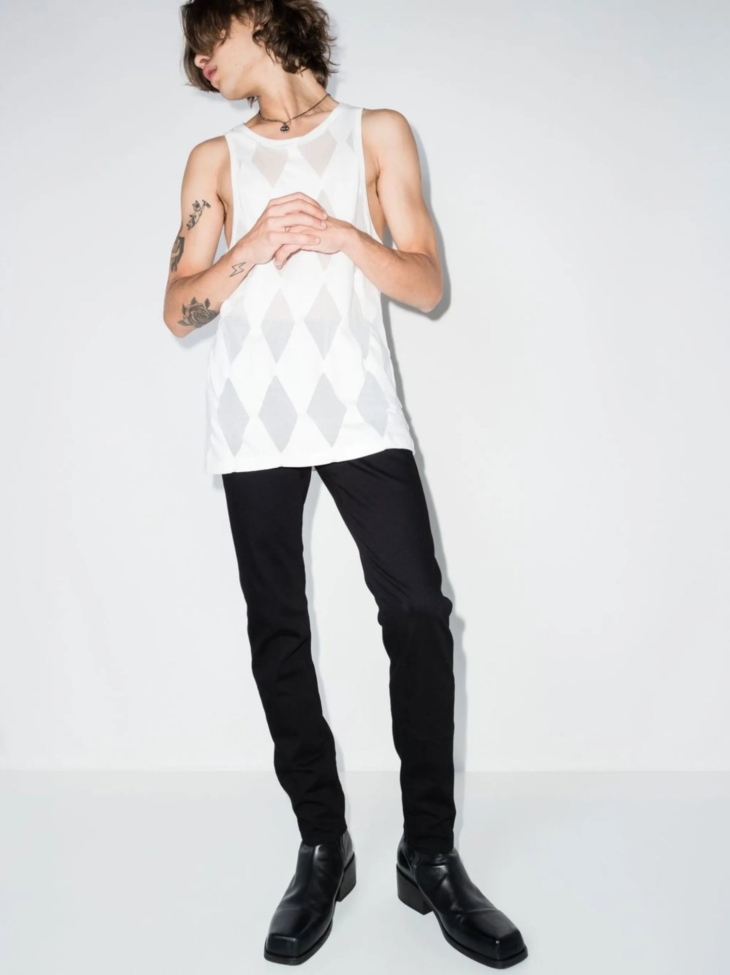 logo-patch slim-fit jeans