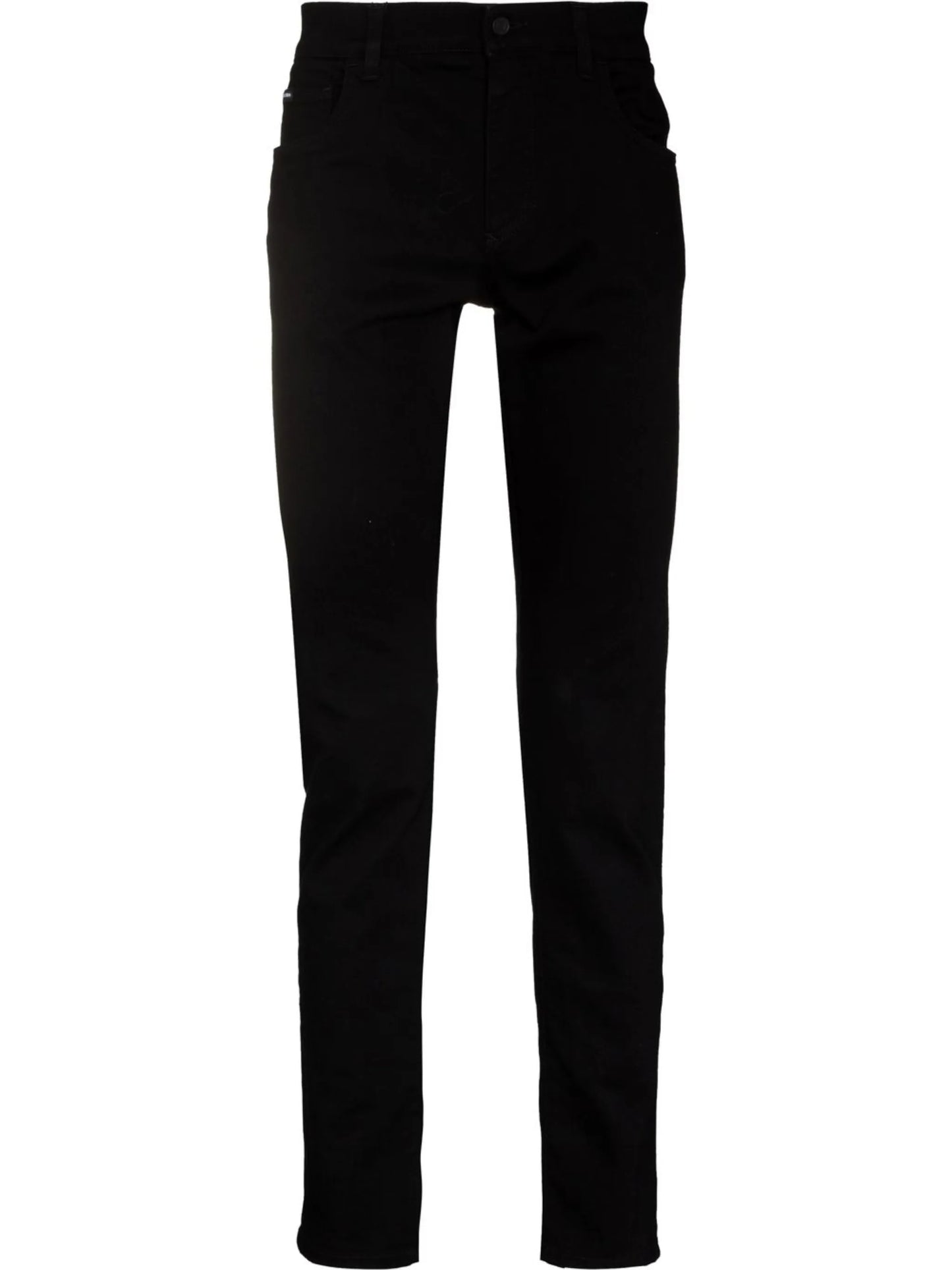 logo-patch slim-fit jeans