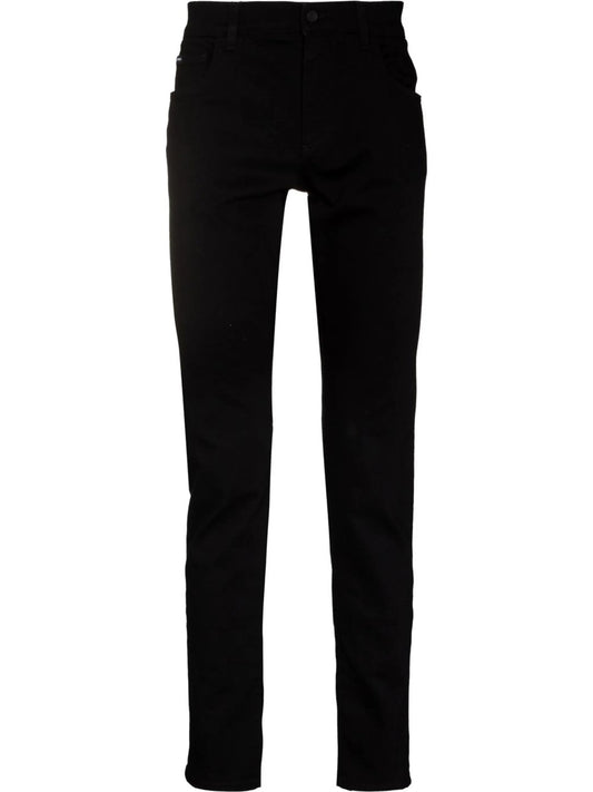logo-patch slim-fit jeans