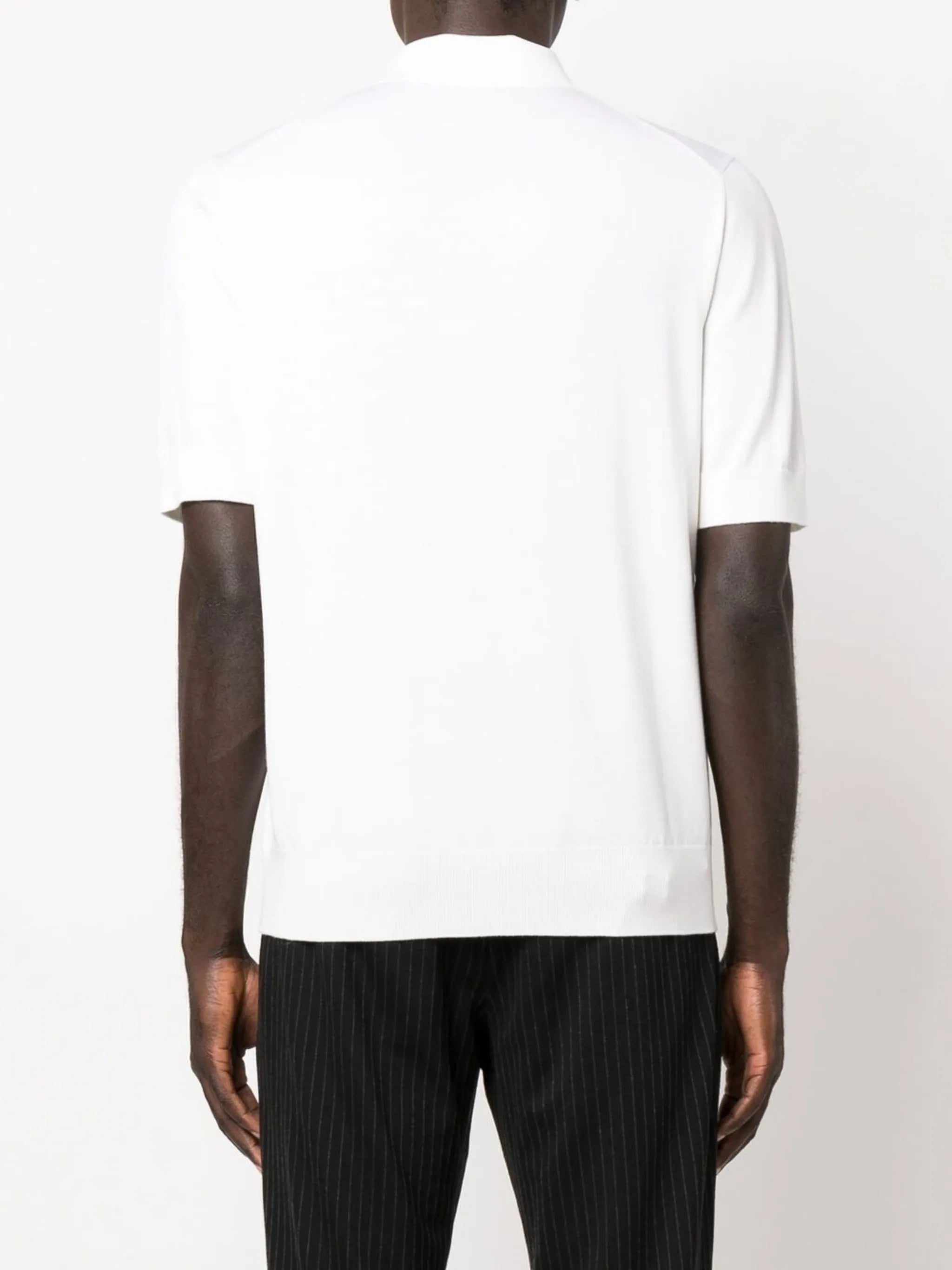 logo knitted polo shirt