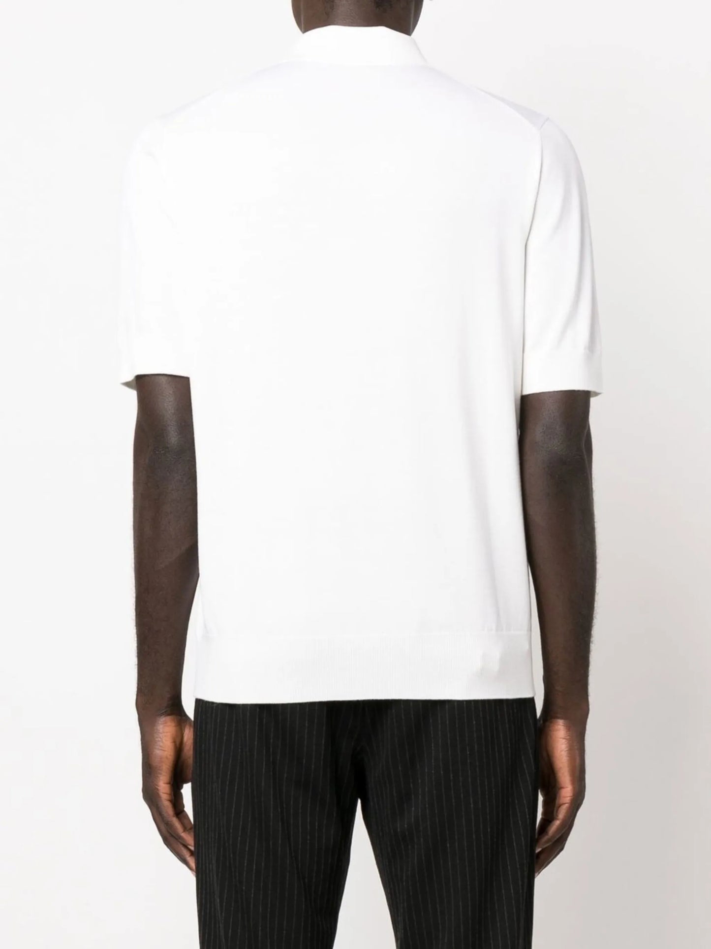 logo knitted polo shirt