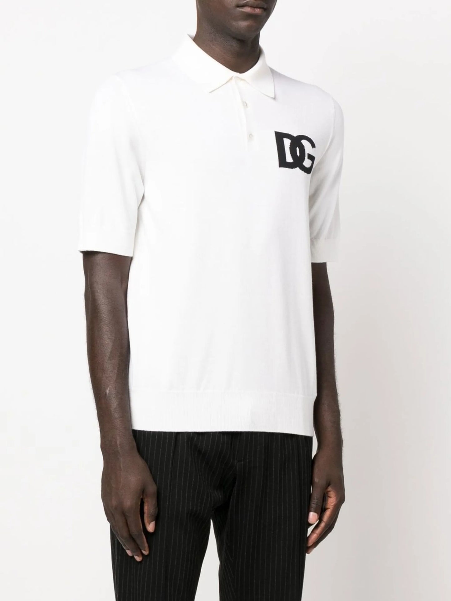 logo knitted polo shirt