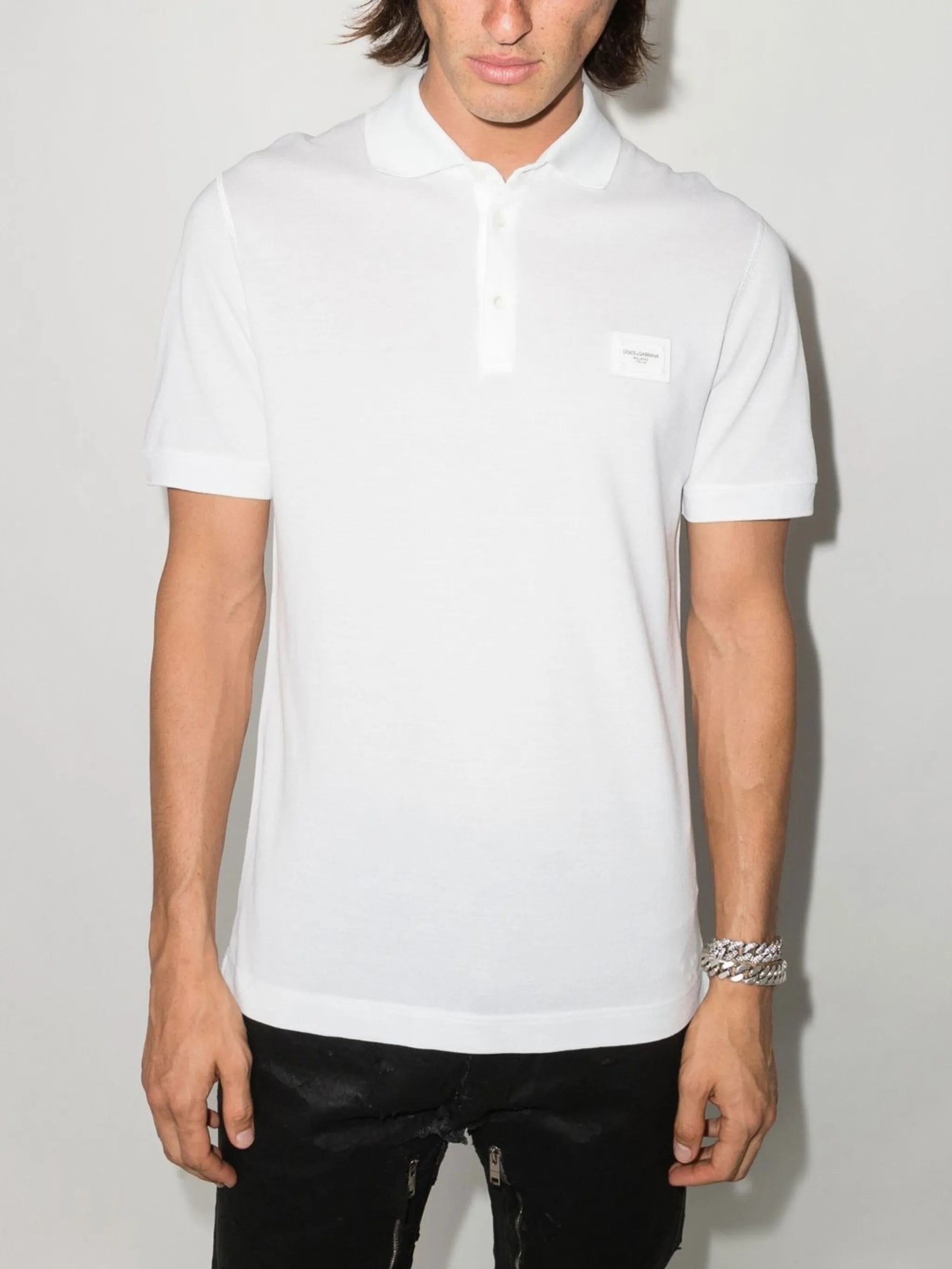 logo plaque polo shirt