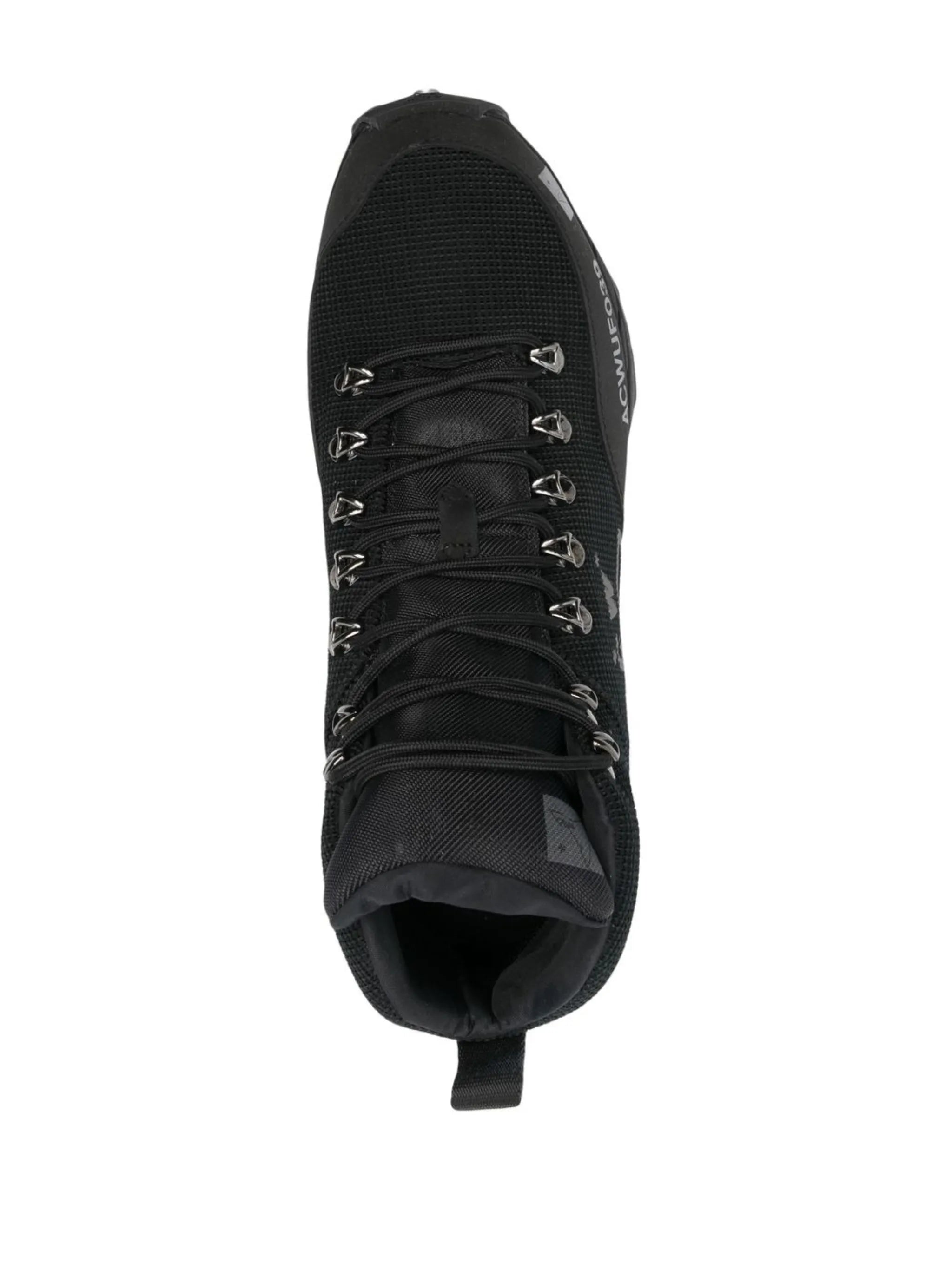 logo-print mesh high-top sneakers