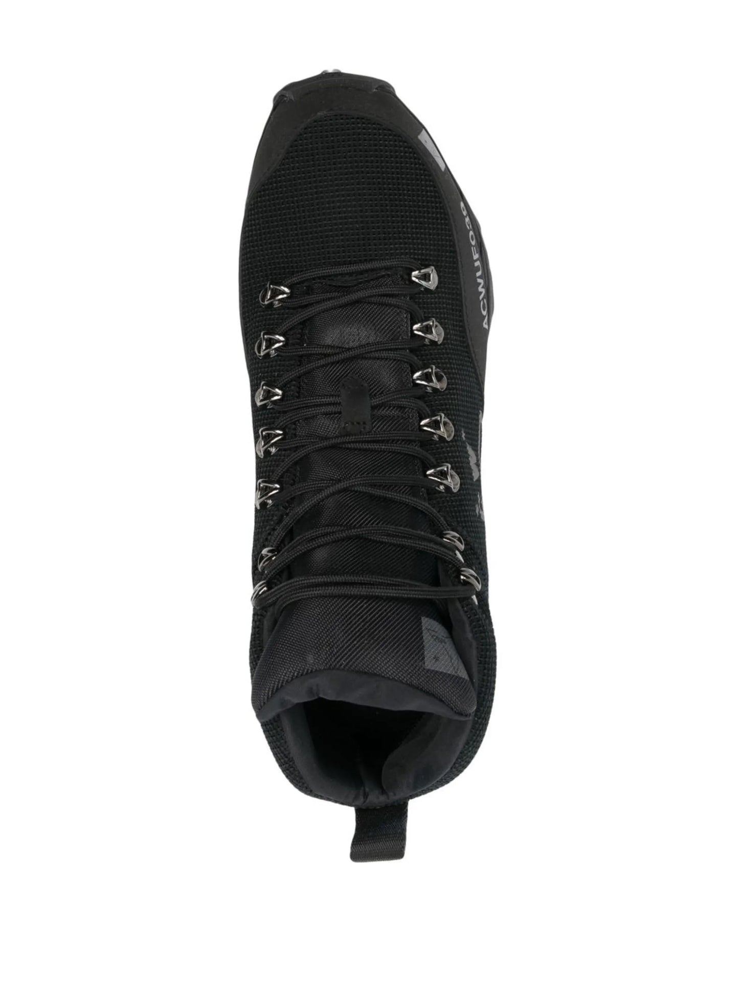 logo-print mesh high-top sneakers