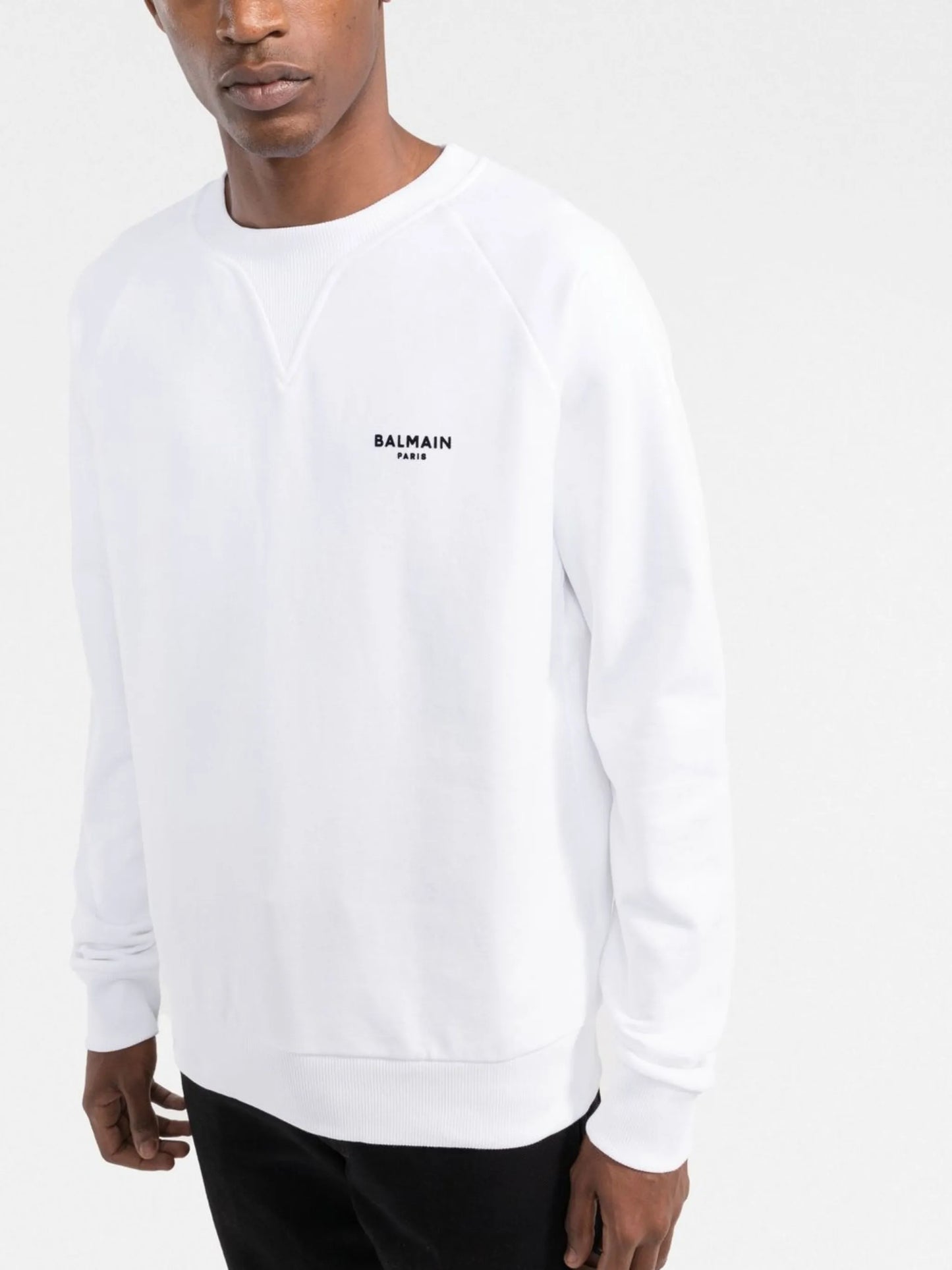 flocked-logo sweatshirt