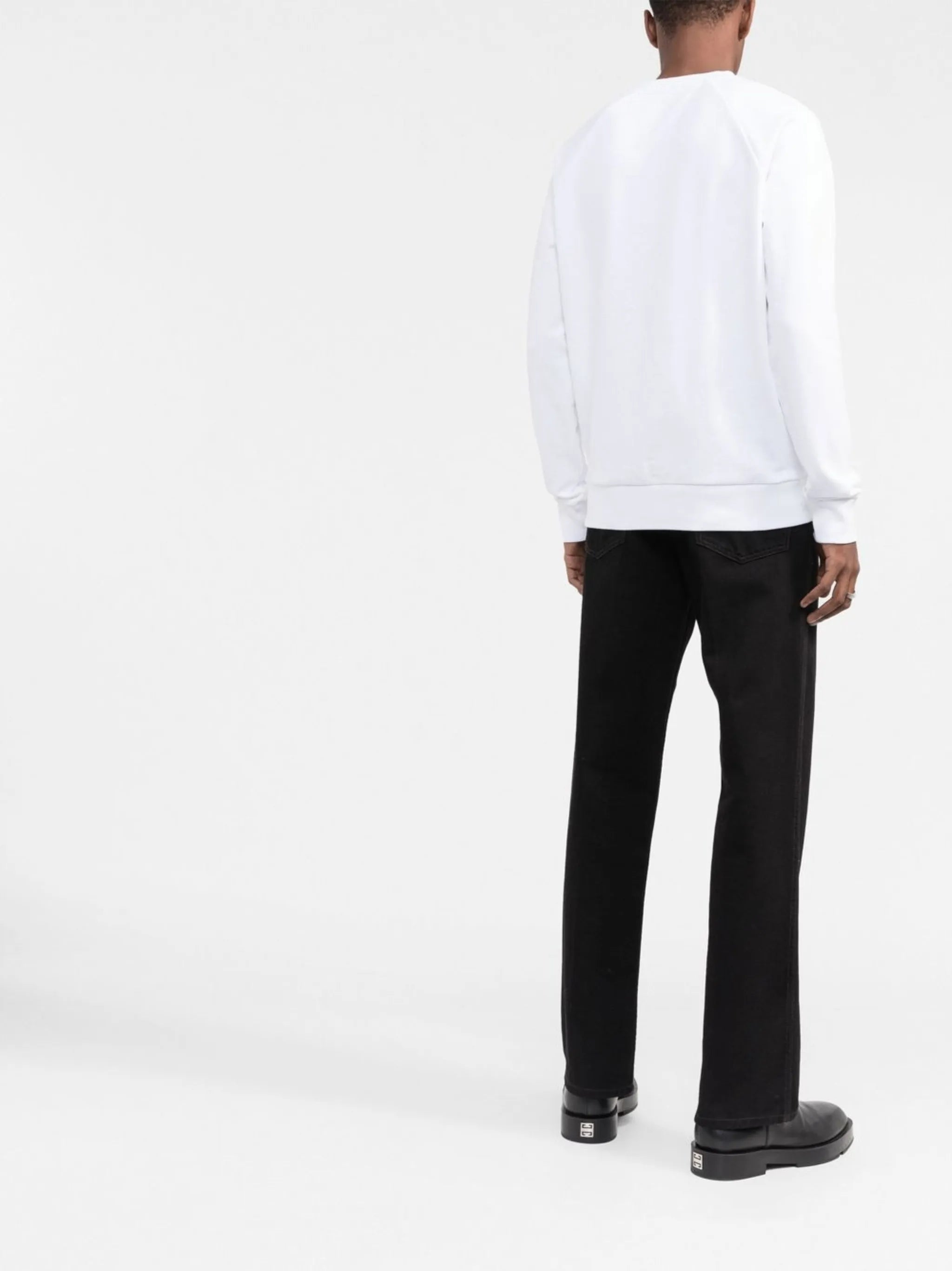 flocked-logo sweatshirt