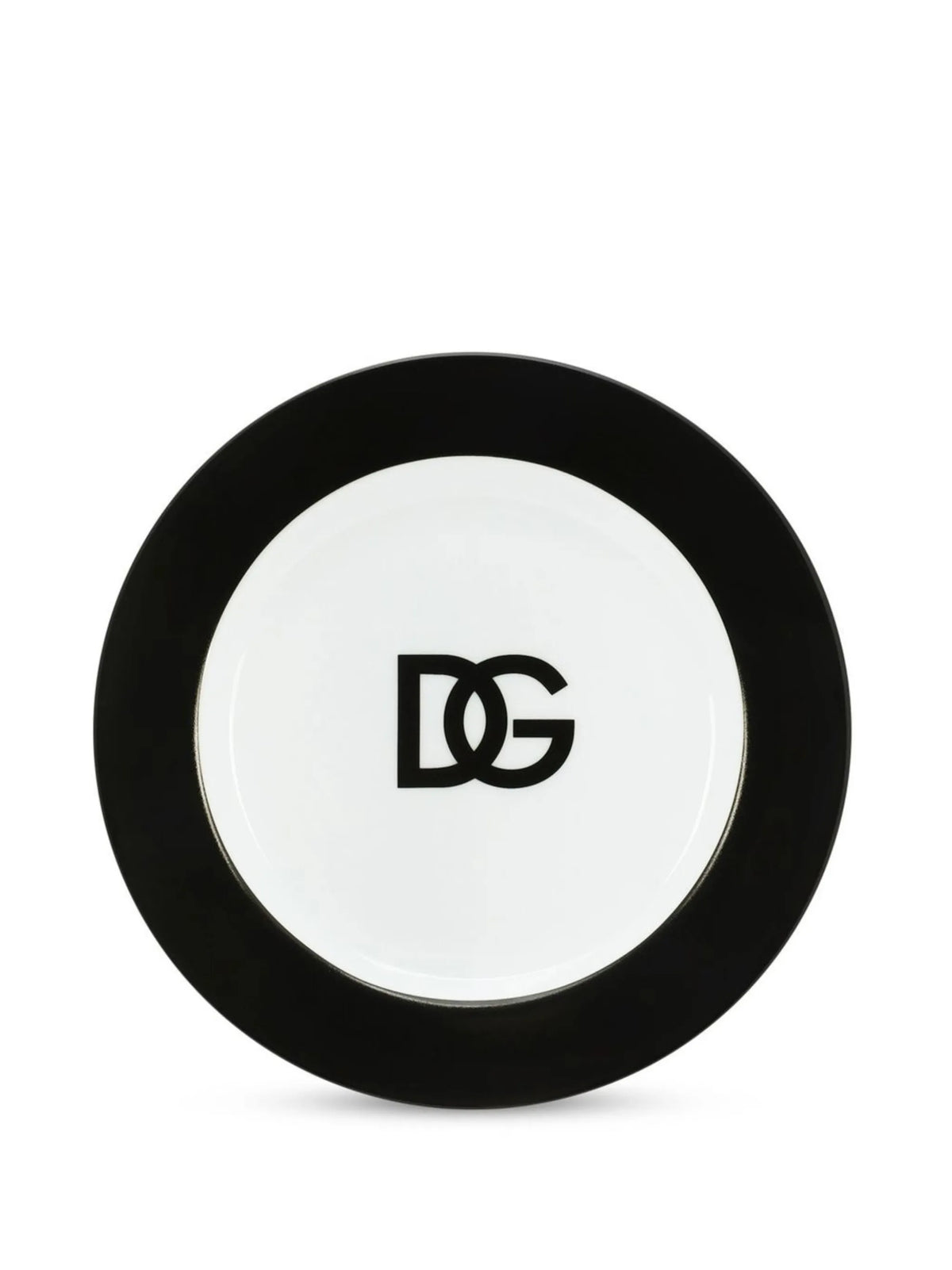 logo-print porcelain bread plates (set of 2)