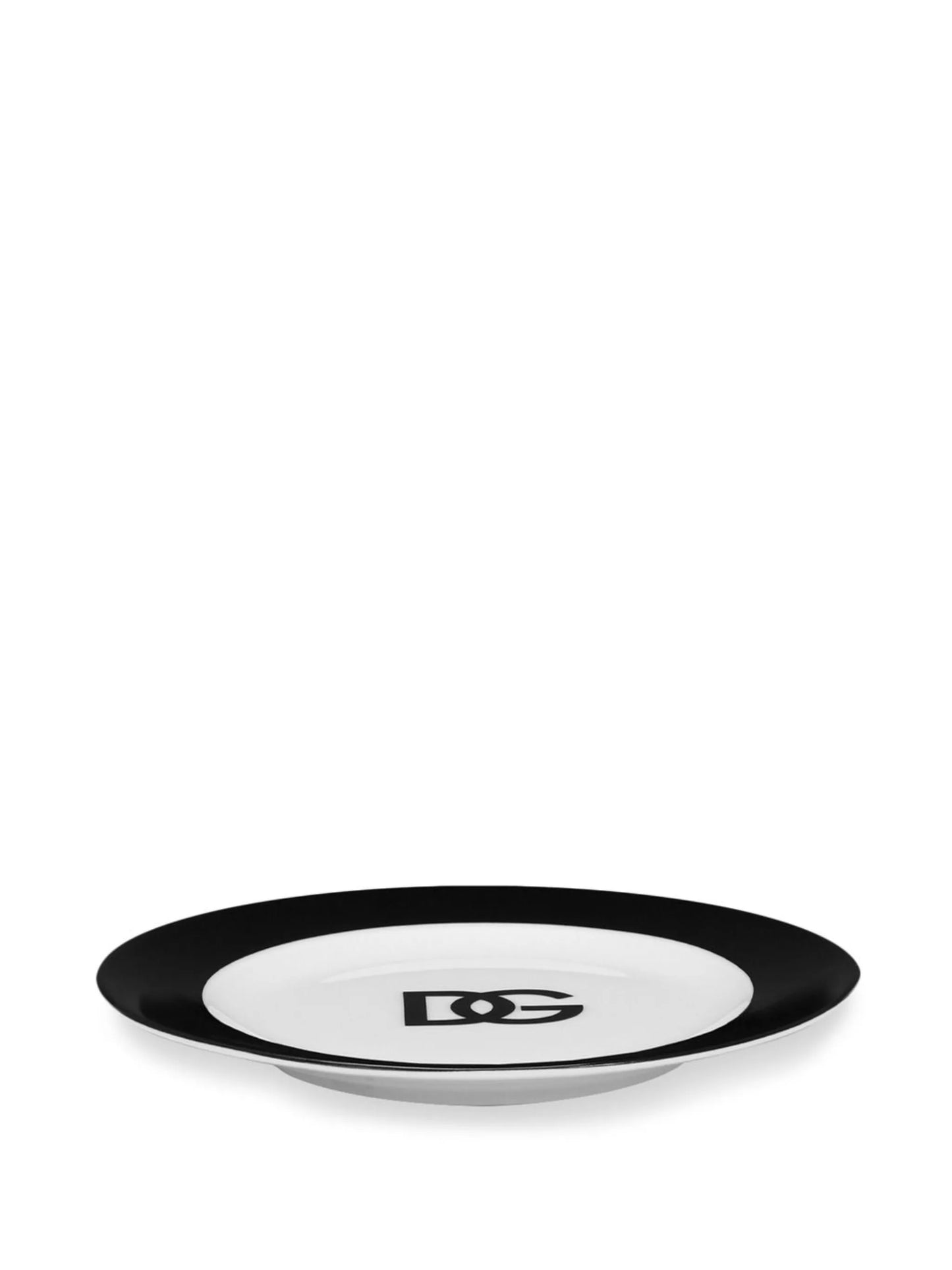 logo-print porcelain bread plates (set of 2)