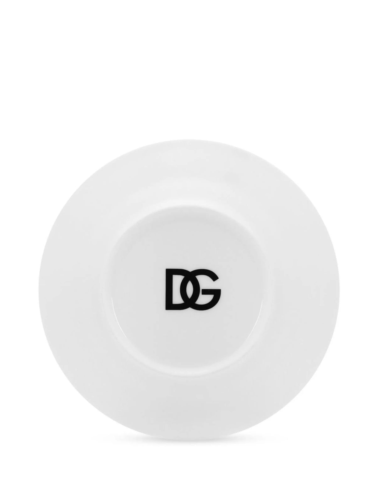 logo-print porcelain bread plates (set of 2)