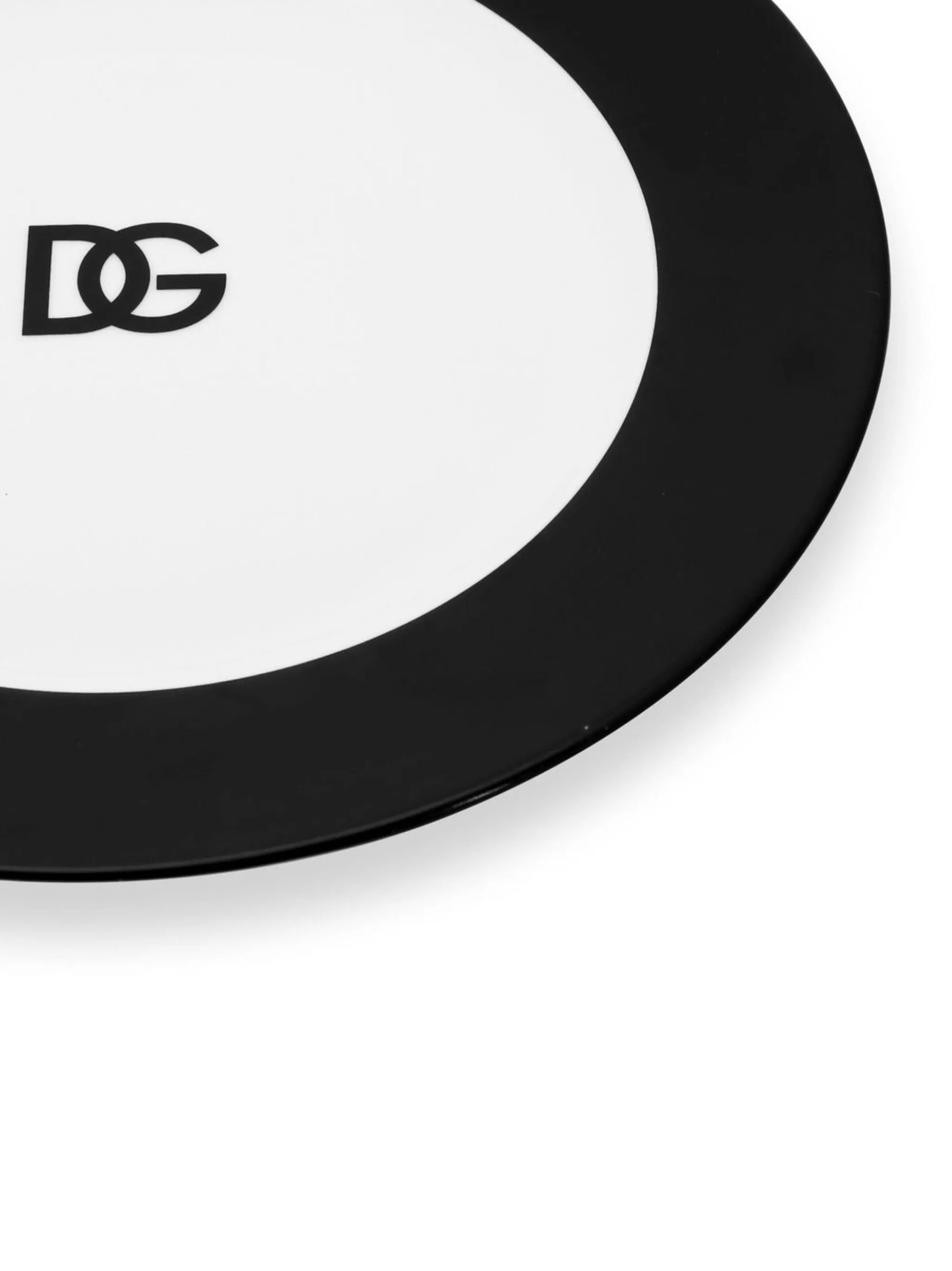 logo-print porcelain charger plate