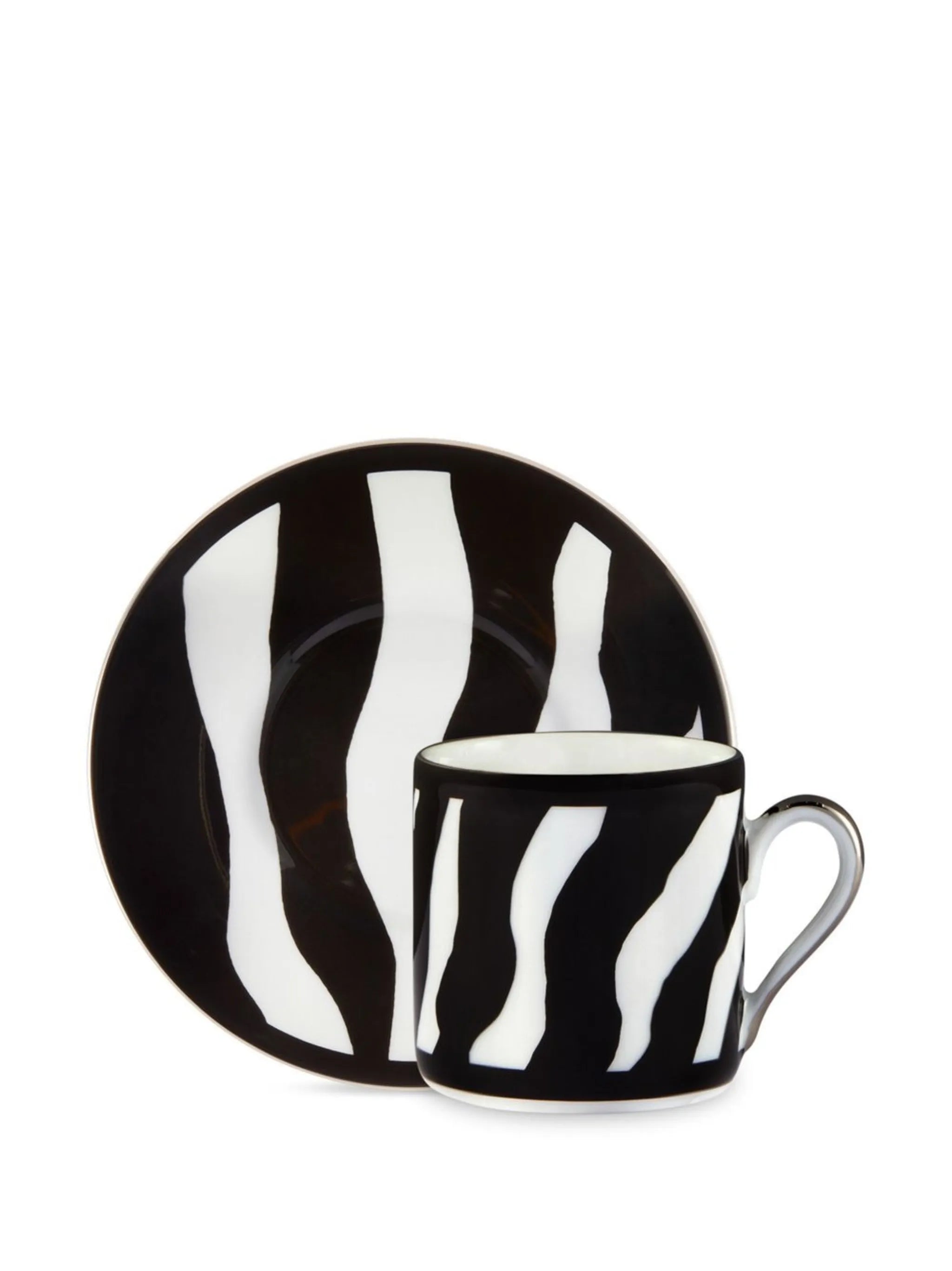 zebra-print espresso-saucer set