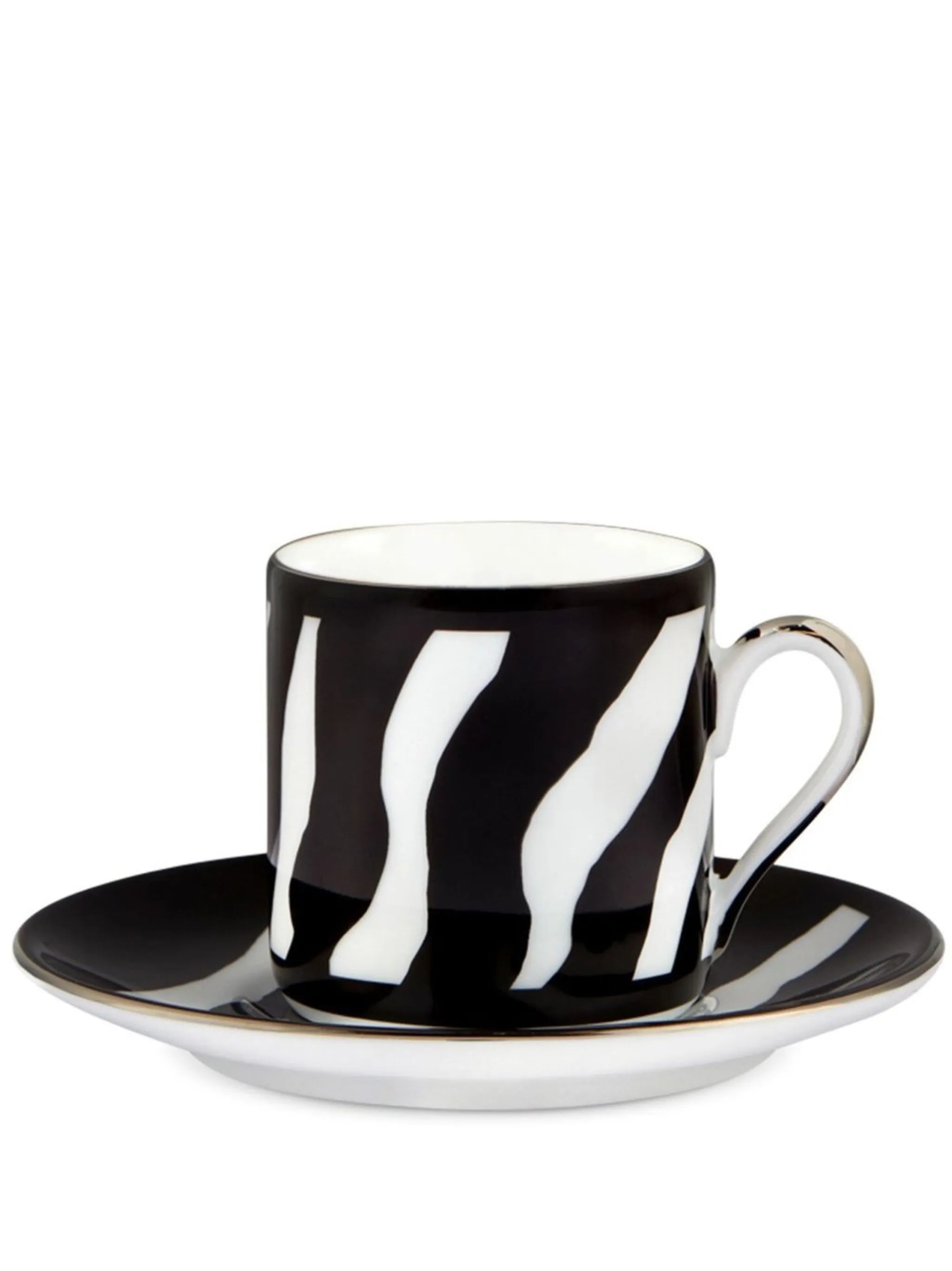 zebra-print espresso-saucer set