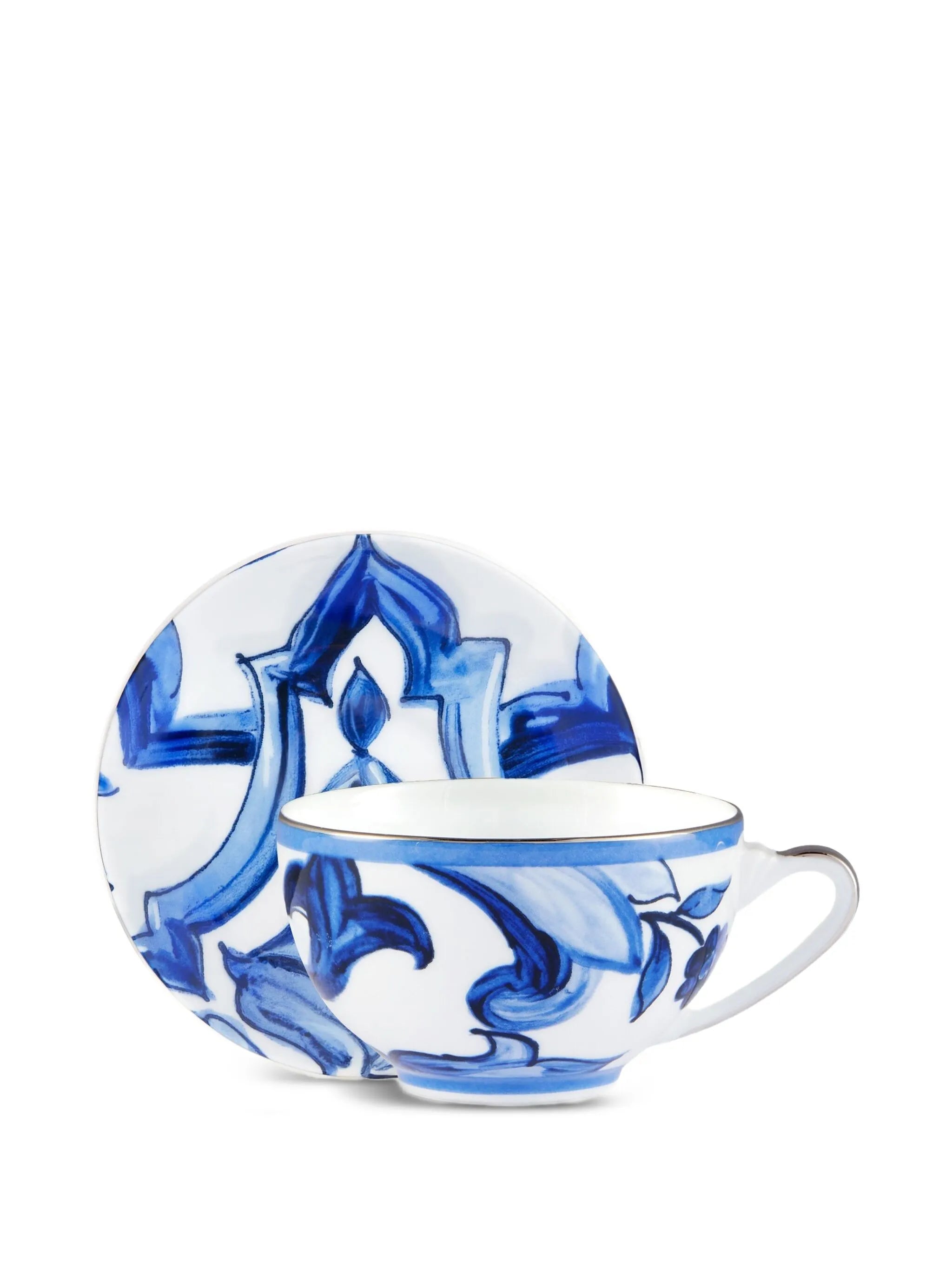 archive-print tea set