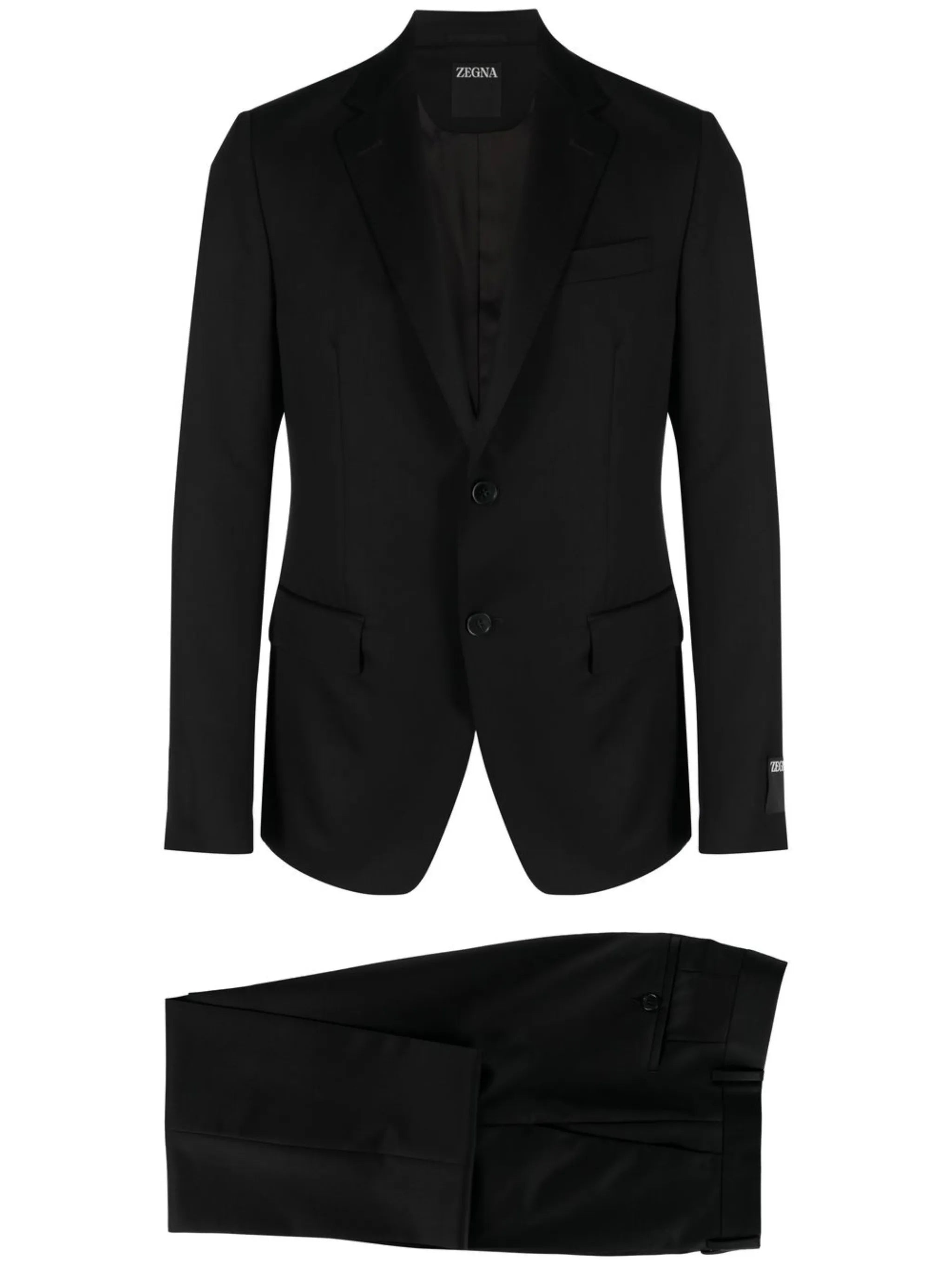 single-breasted tailored suit