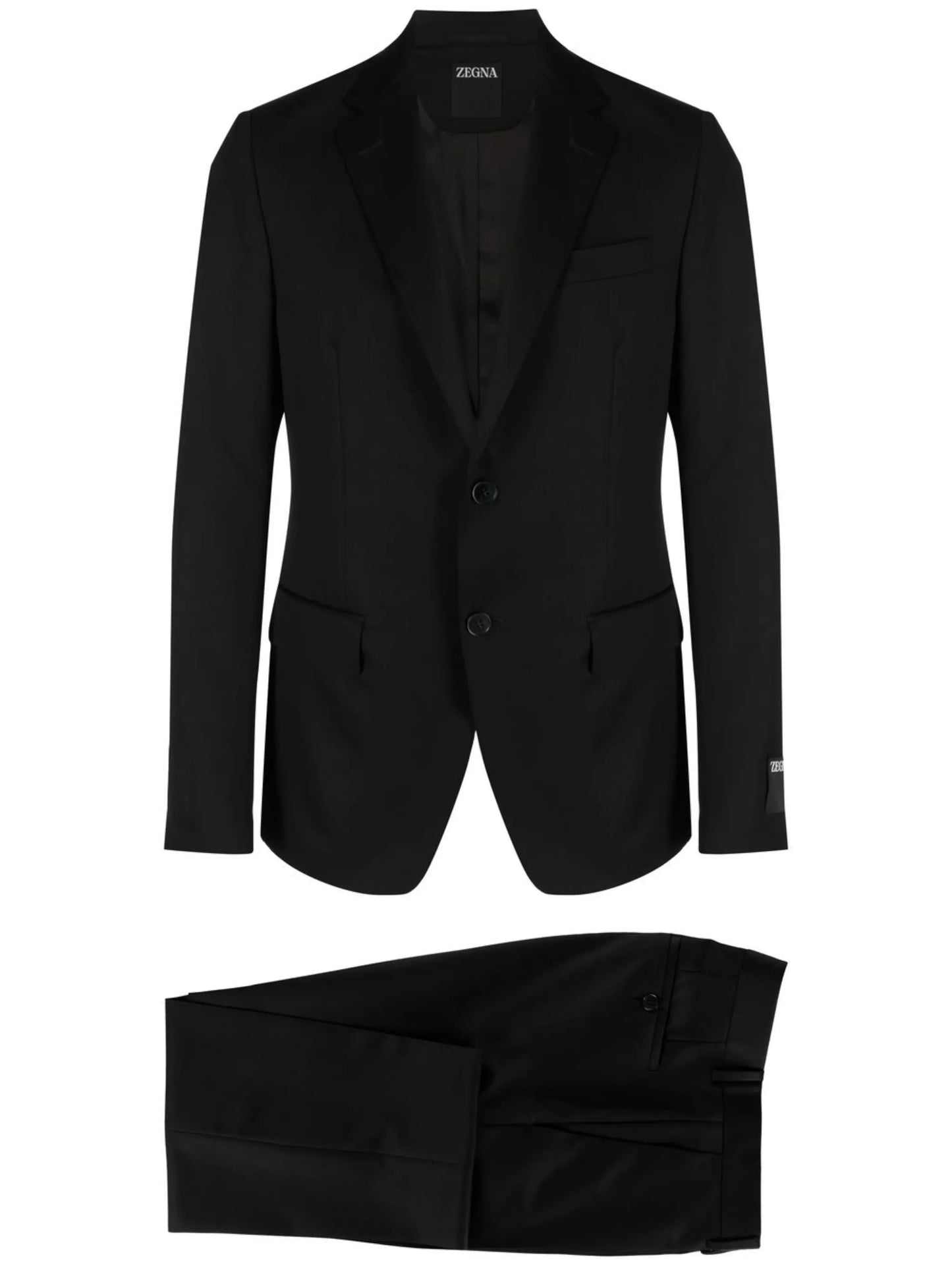 single-breasted tailored suit