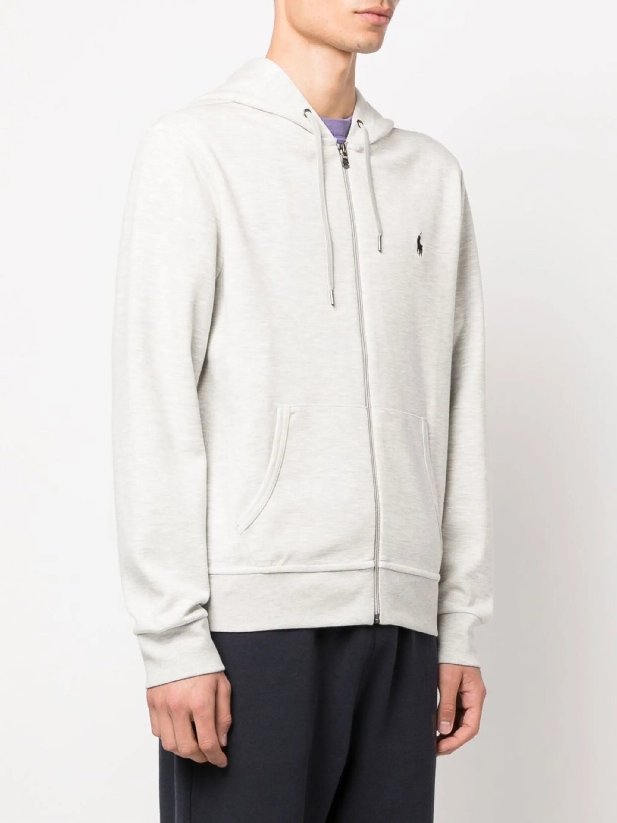 knitted zip-up hoodie