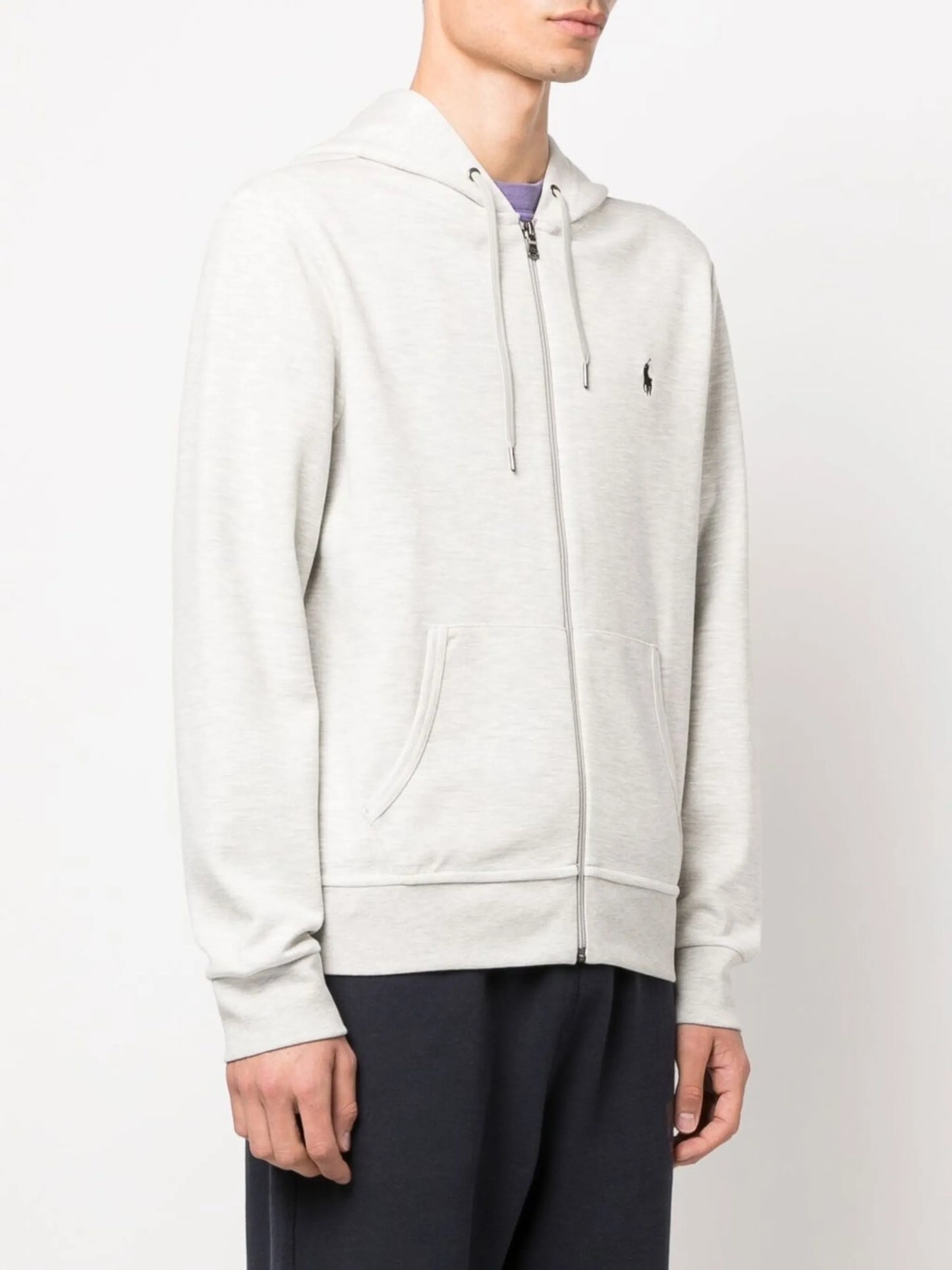 knitted zip-up hoodie