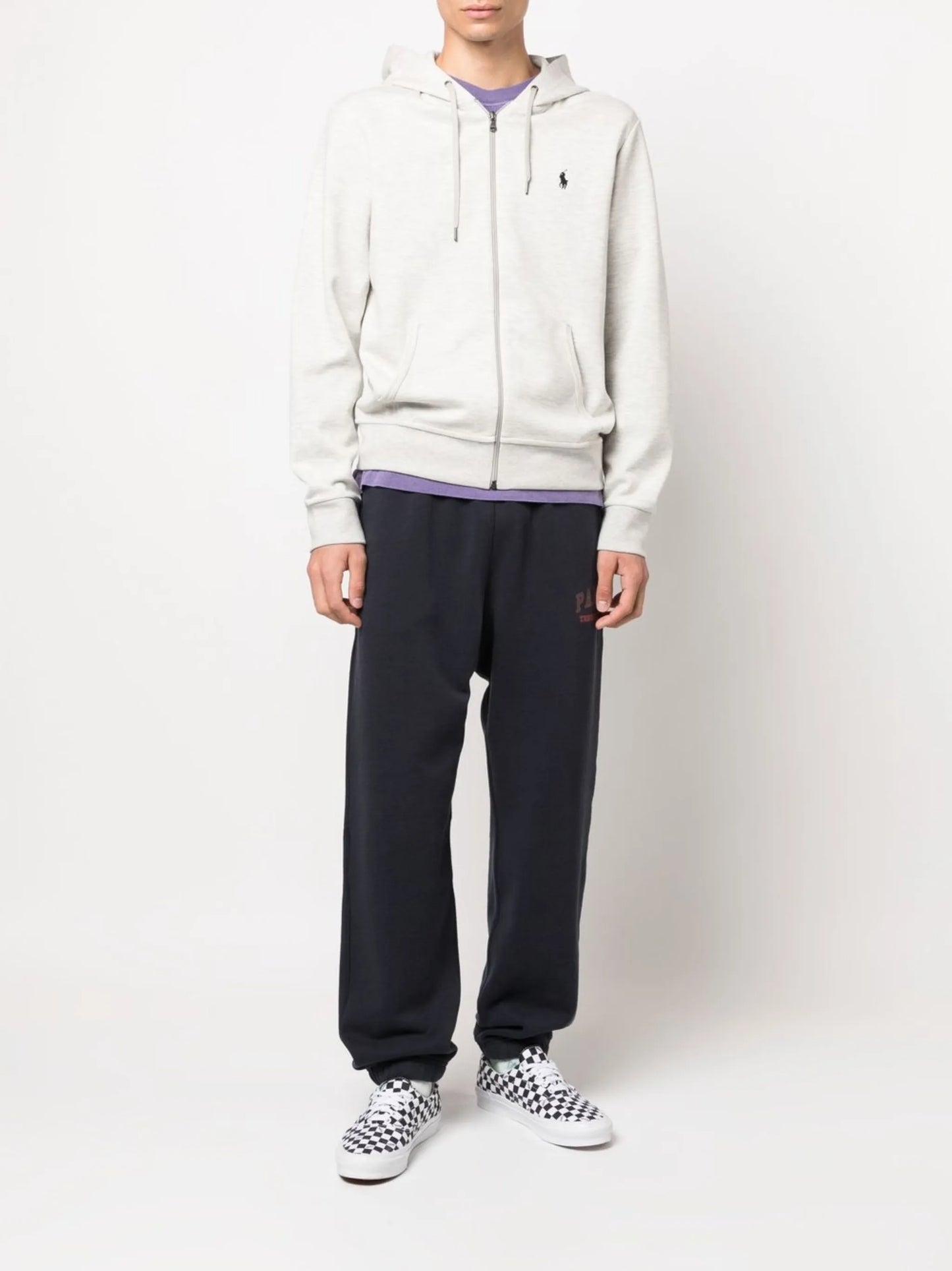 knitted zip-up hoodie