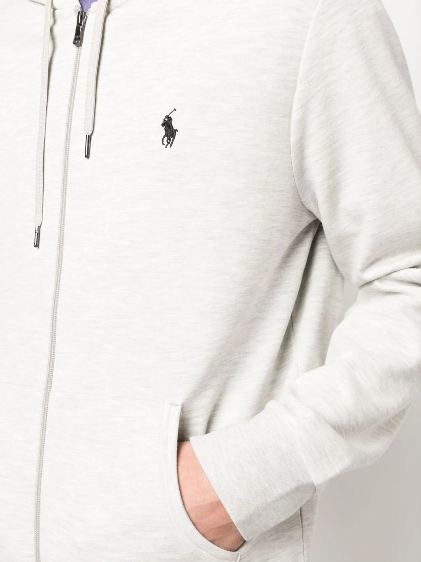 knitted zip-up hoodie