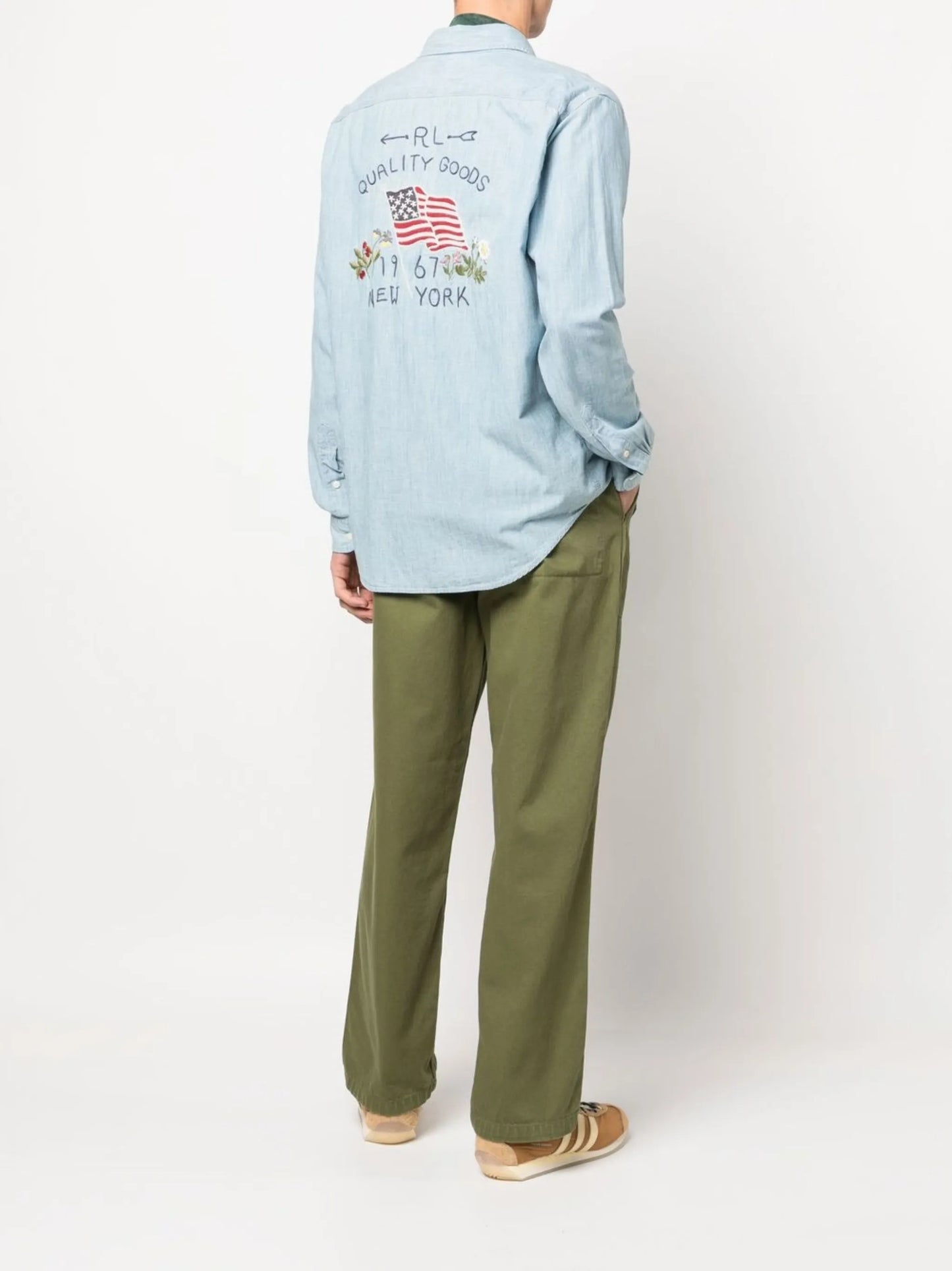 light denim long-sleeve shirt