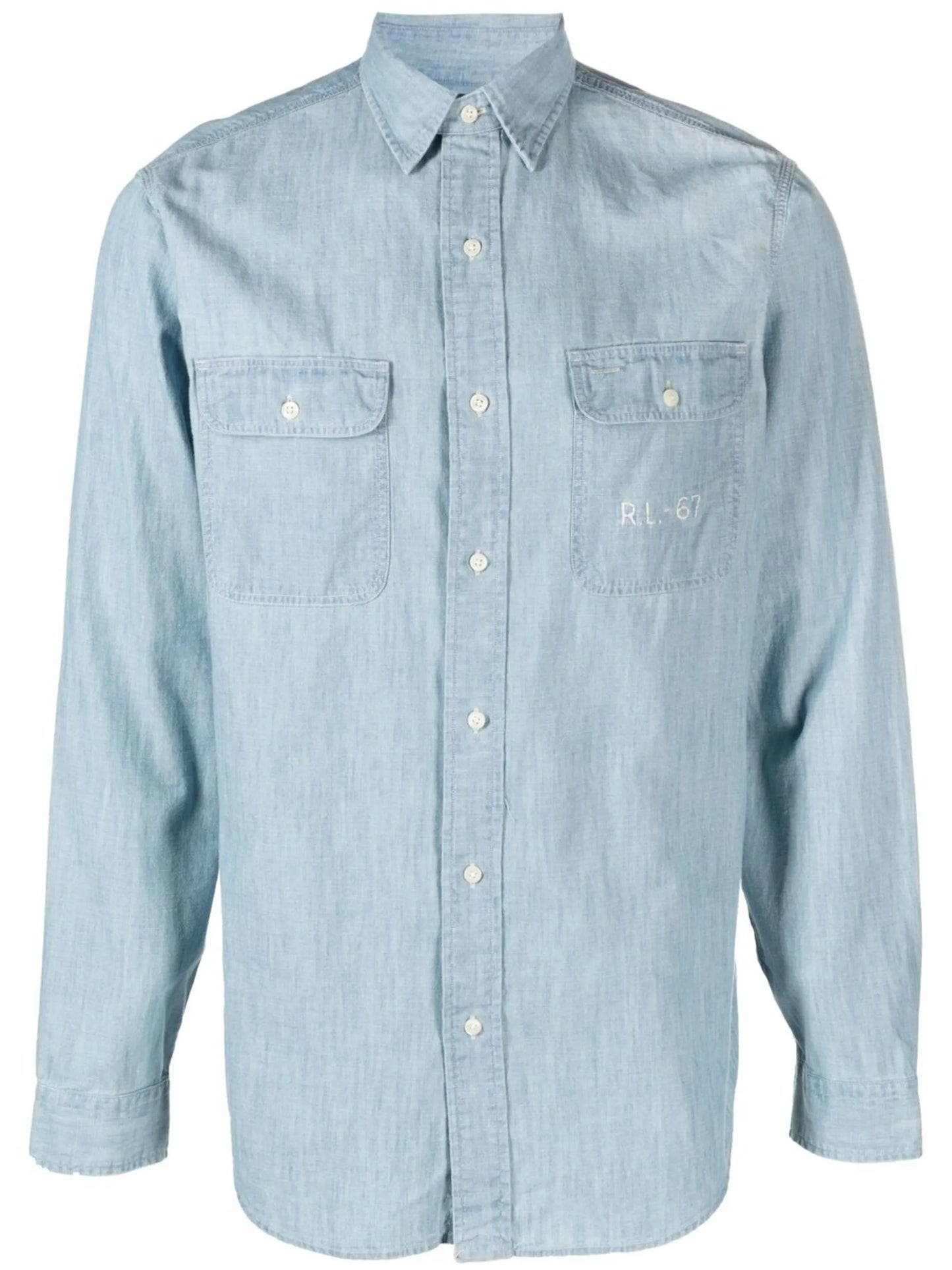 light denim long-sleeve shirt