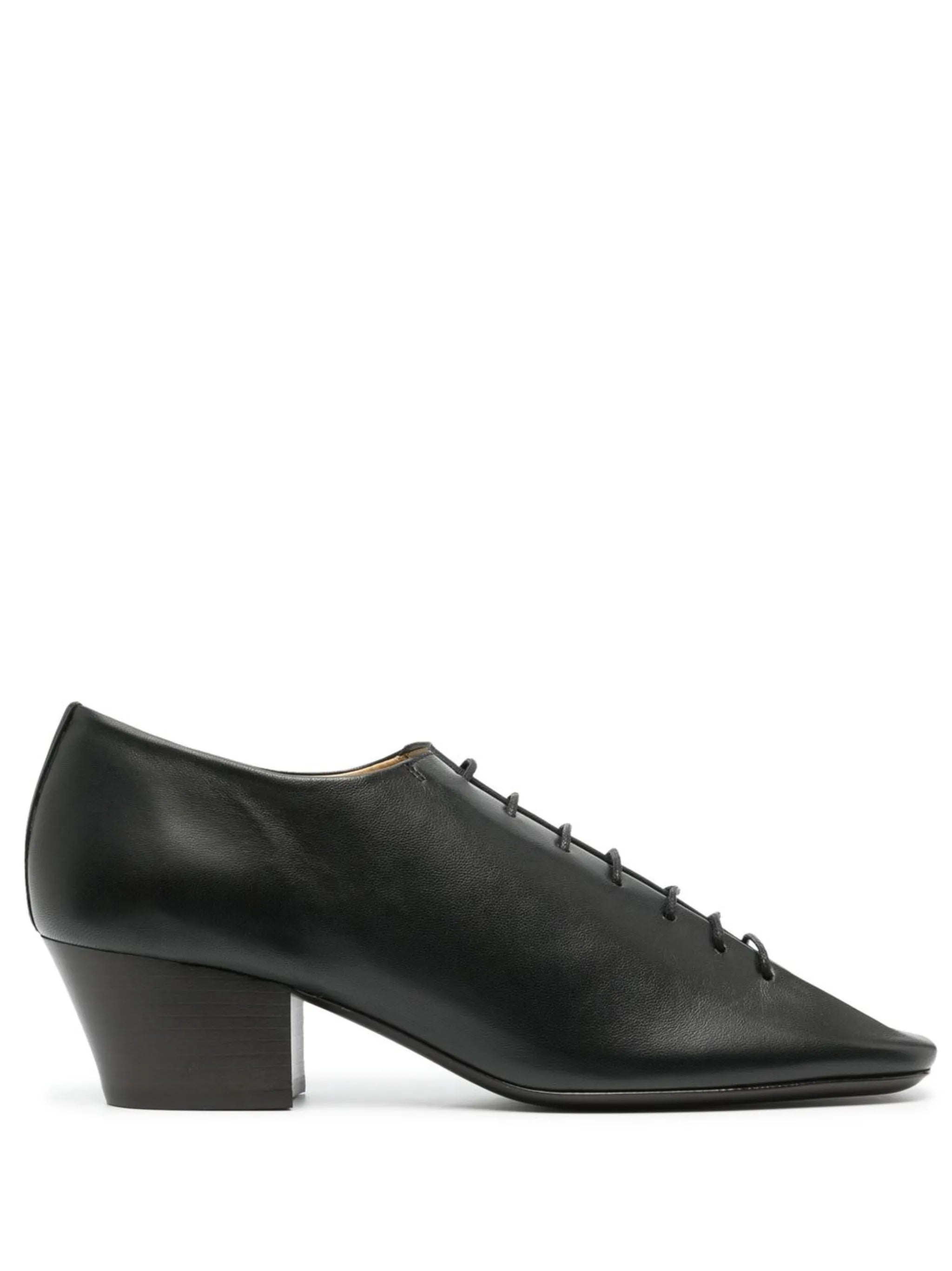 heeled leather derby shoes