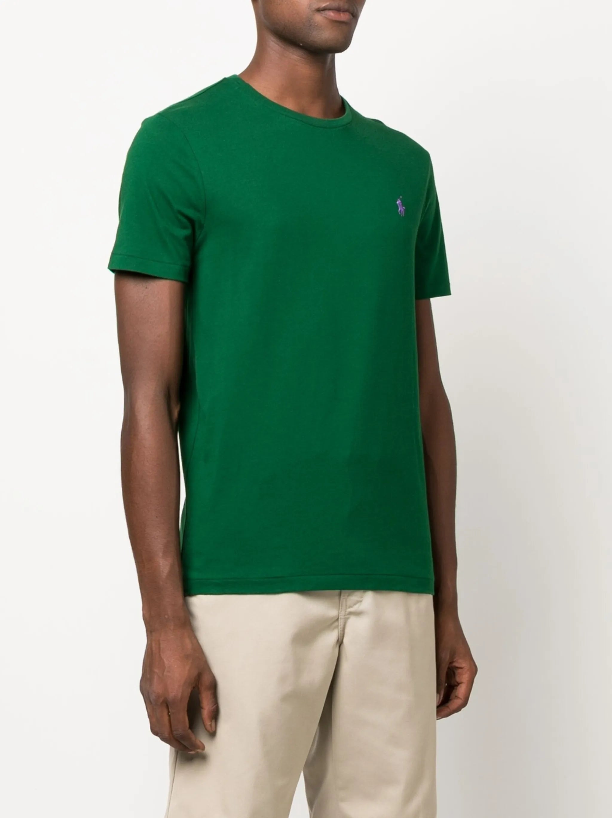 logo-embroidered cotton T-shirt
